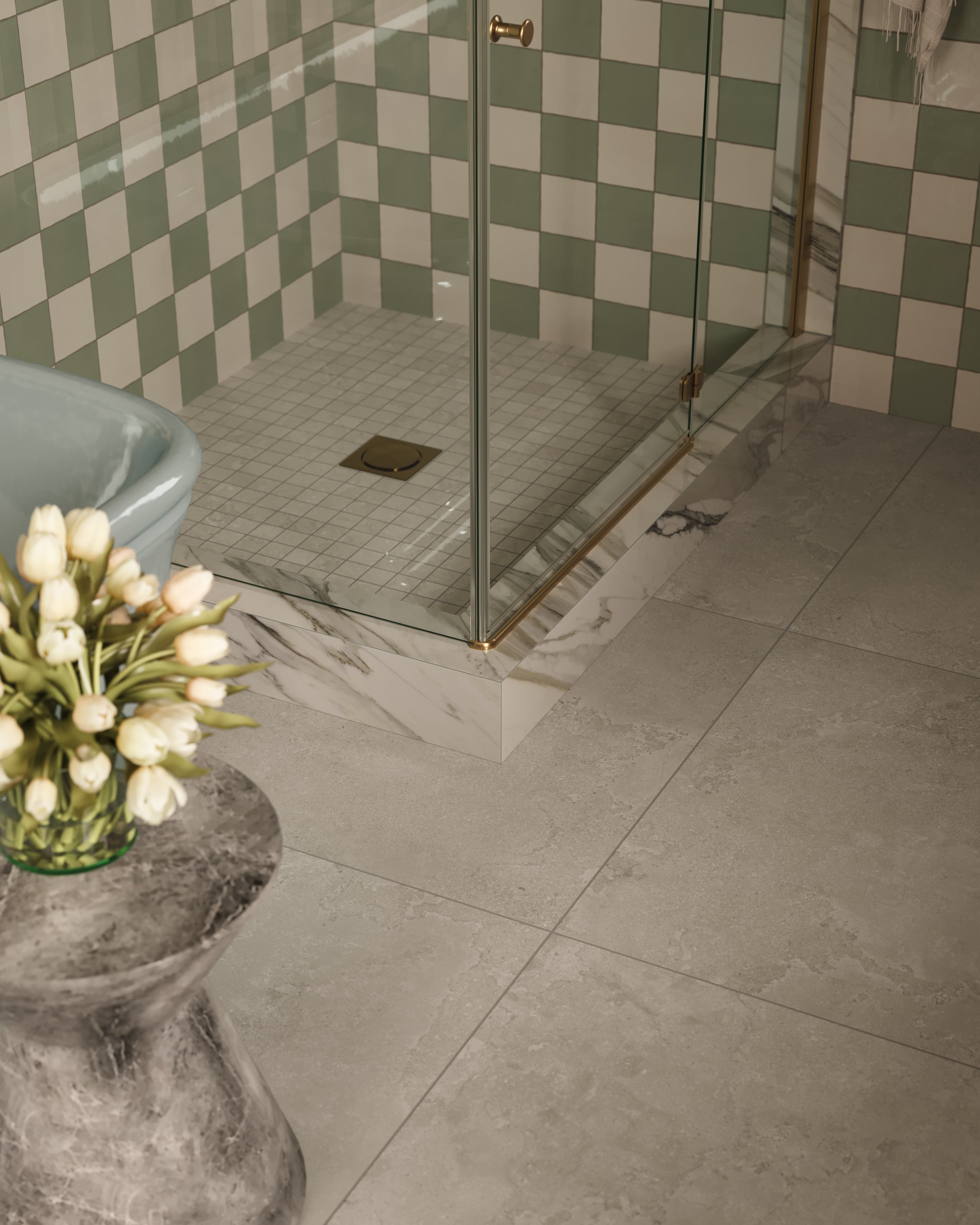 Tatum 2x2 Matte Porcelain Mosaic Tile in Cross-Cut Sand