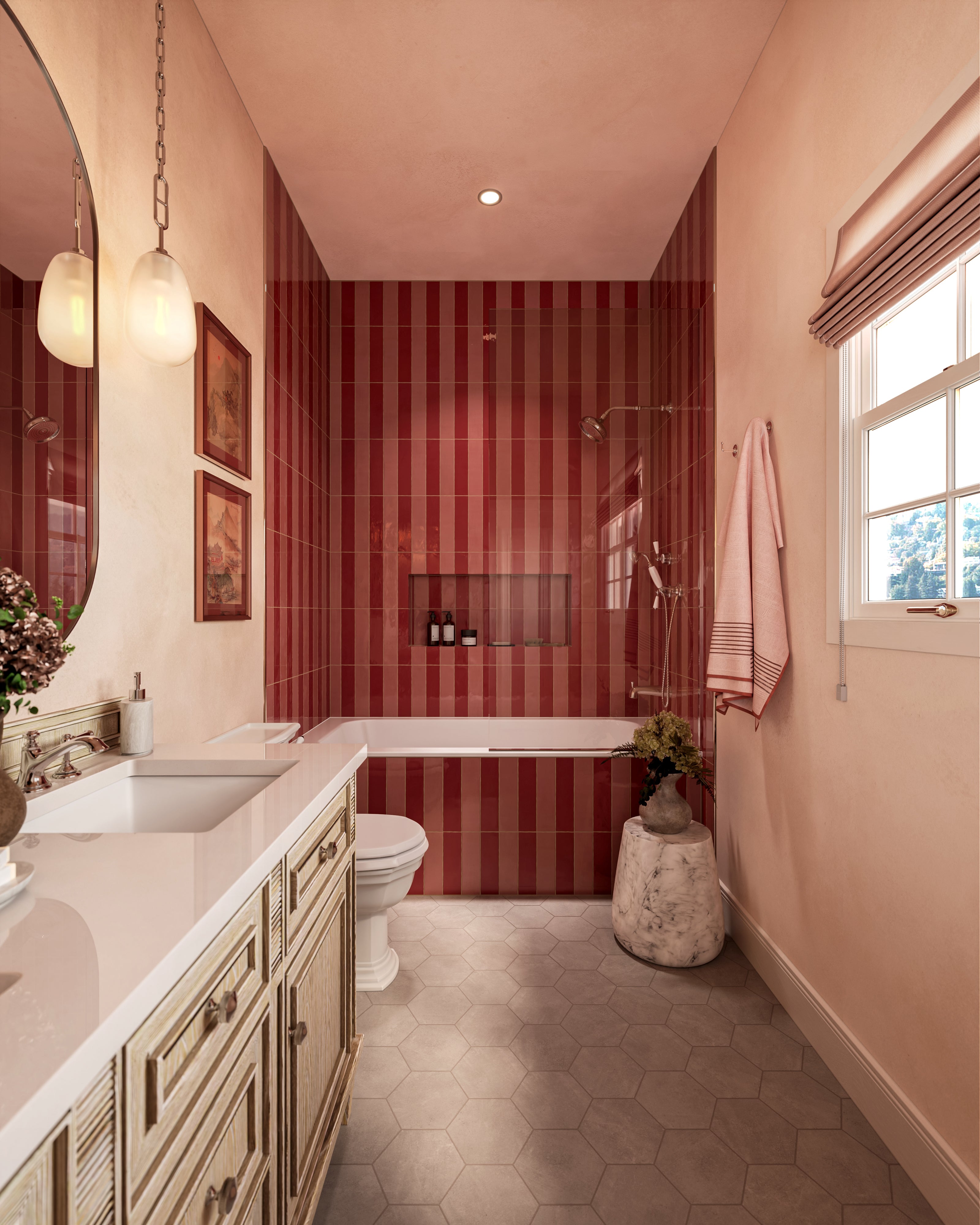 Adrian 7x8.25 Matte Porcelain Tile in Frost