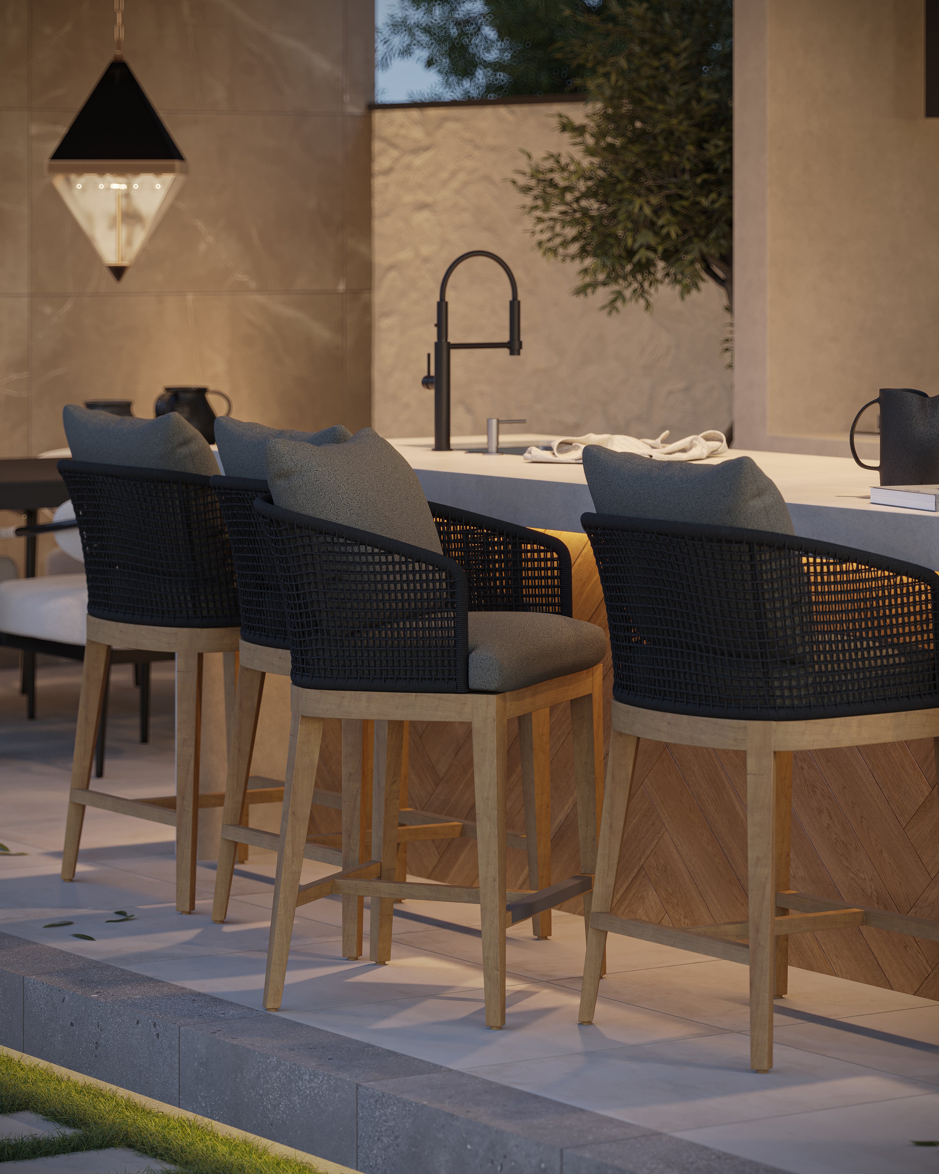 Sloane 24x24 Matte Porcelain Tile in Pebble