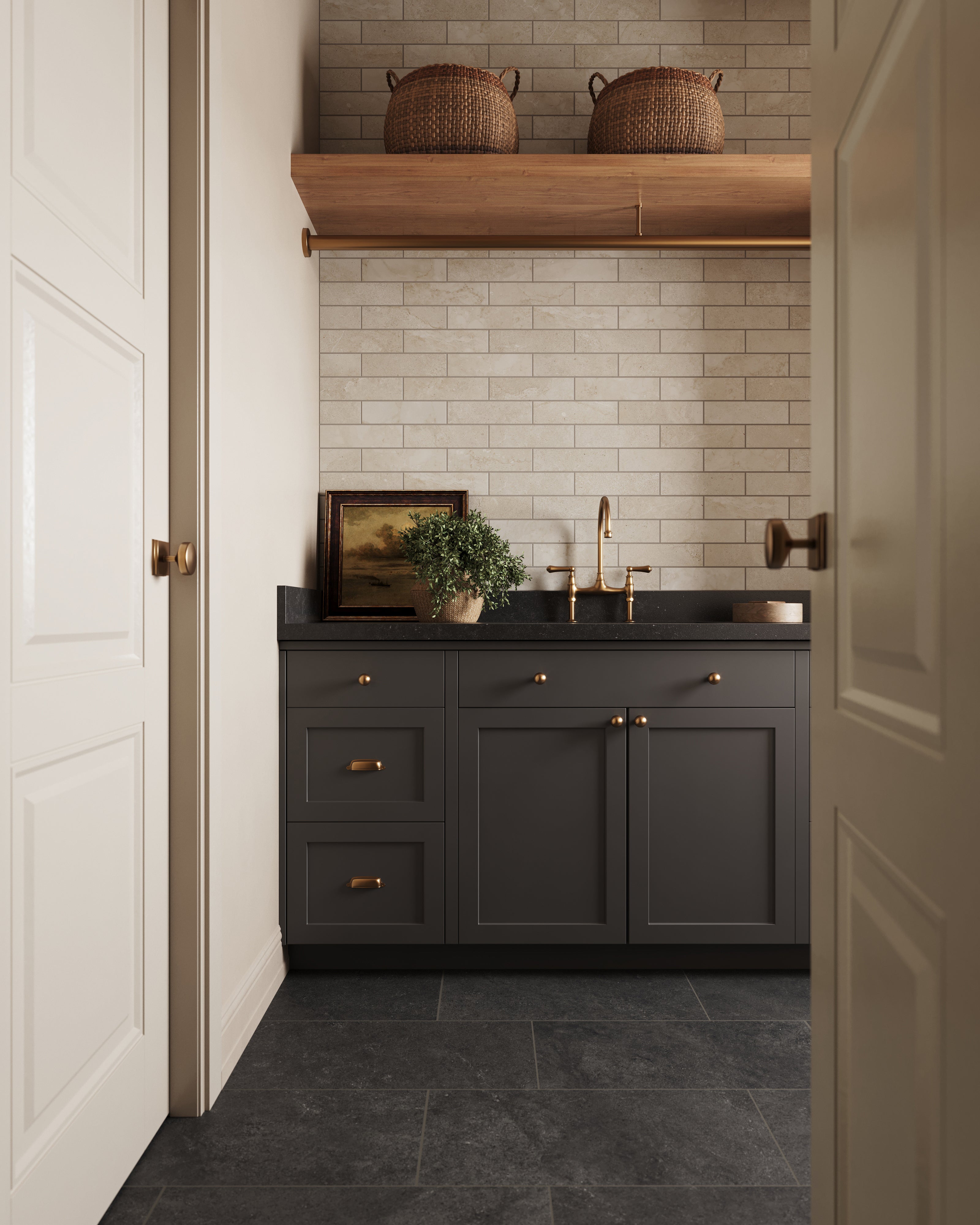 Adeline 12x24 Matte Porcelain Tile in Midnight