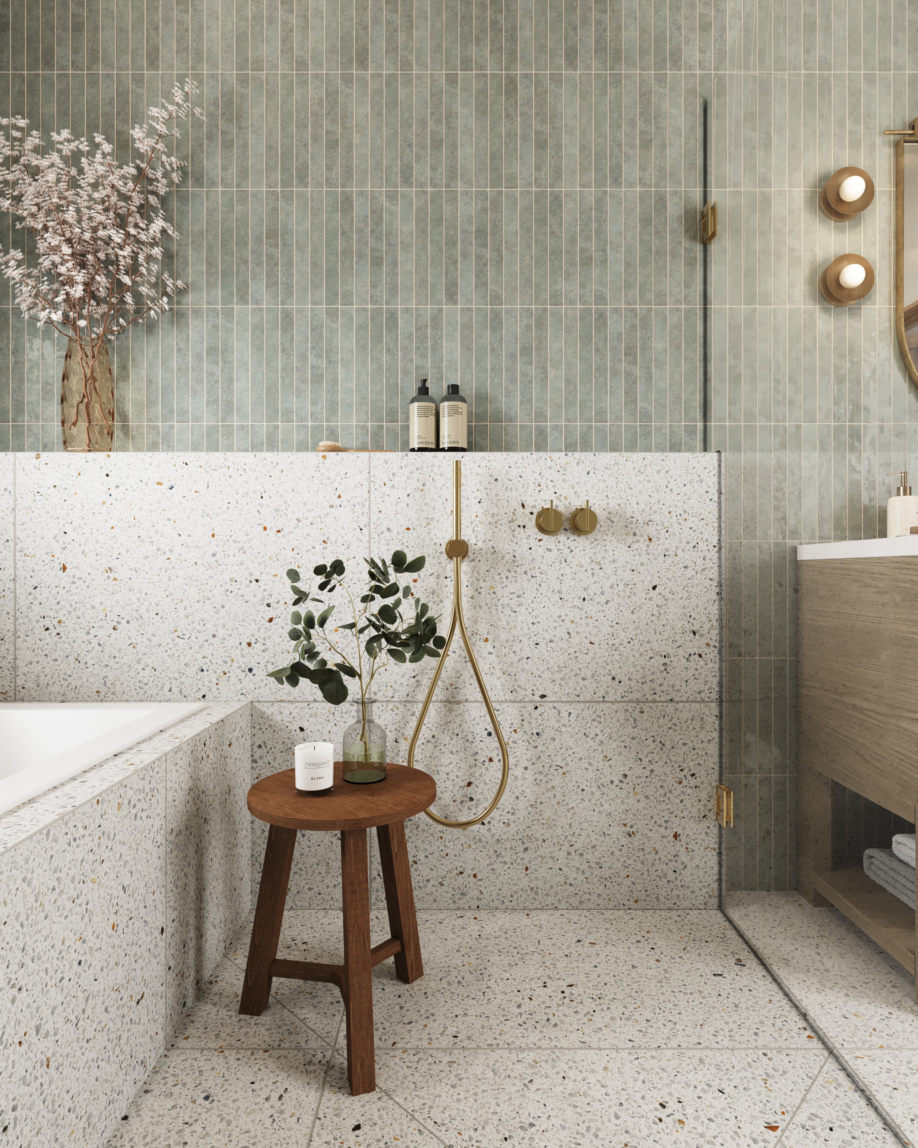 Leighton 35x35 Matte Porcelain Tile in Multicolor