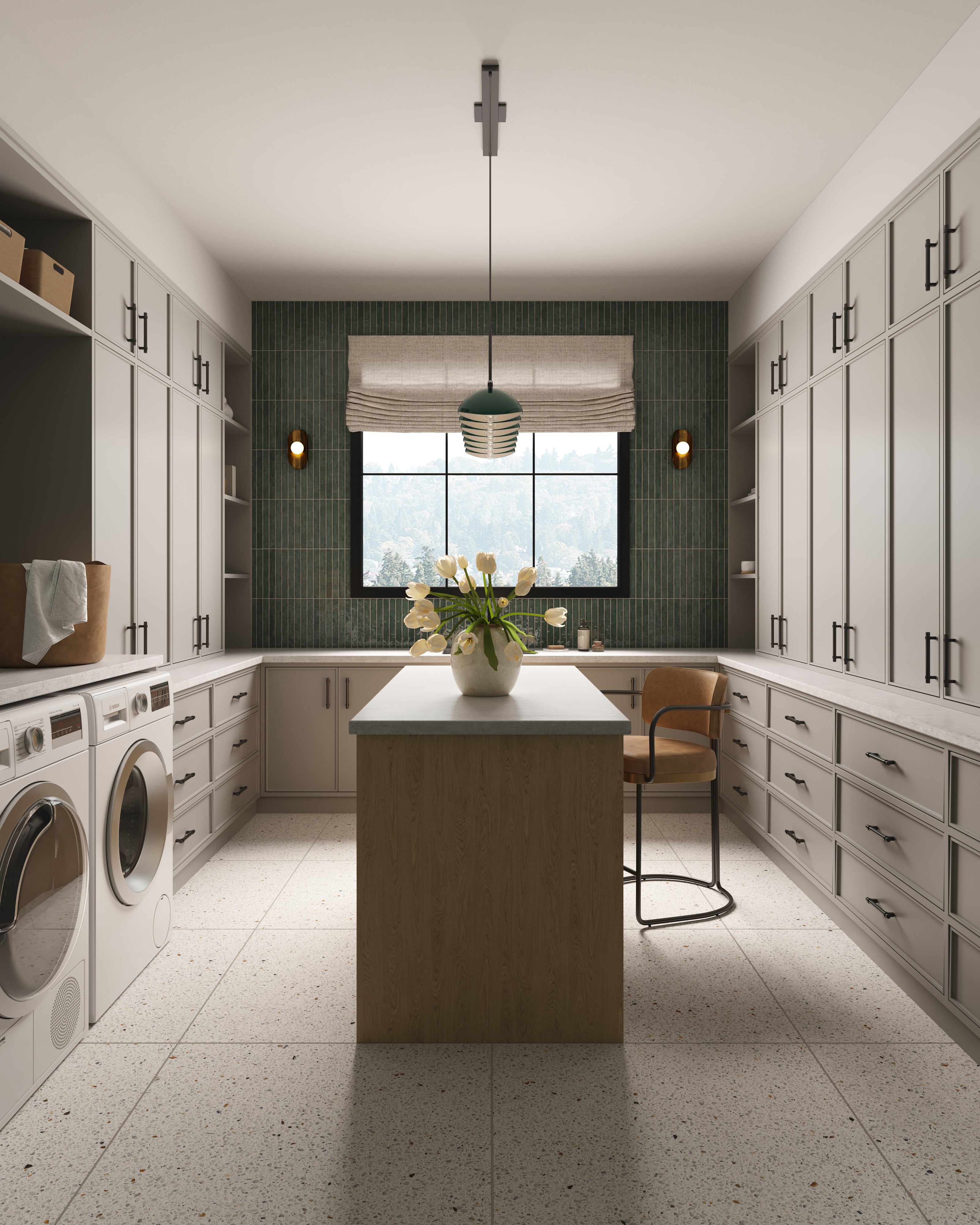 Leighton 35x35 Matte Porcelain Tile in Multicolor