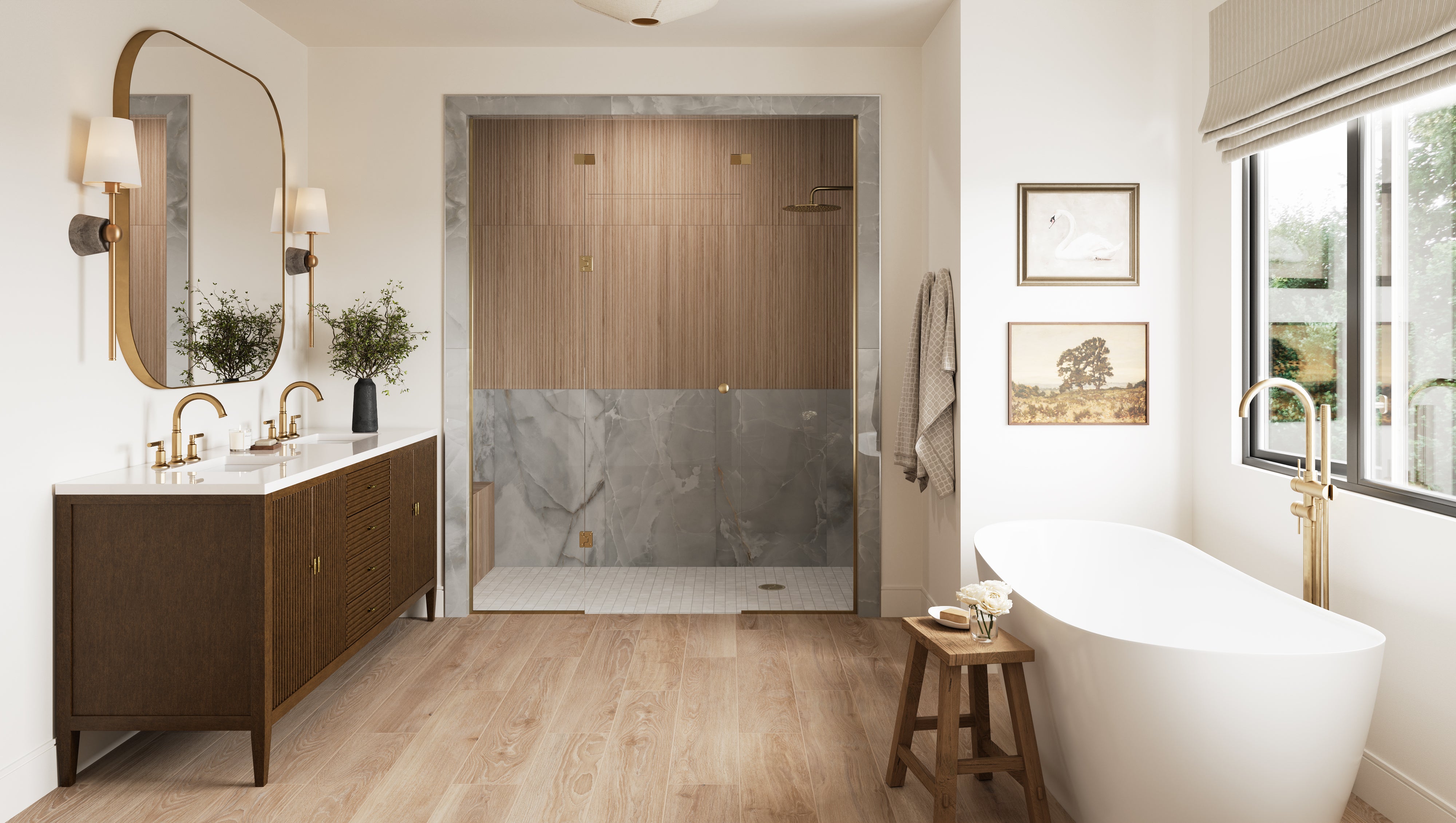 Astrid 24x48 Polished Porcelain Tile in Slate