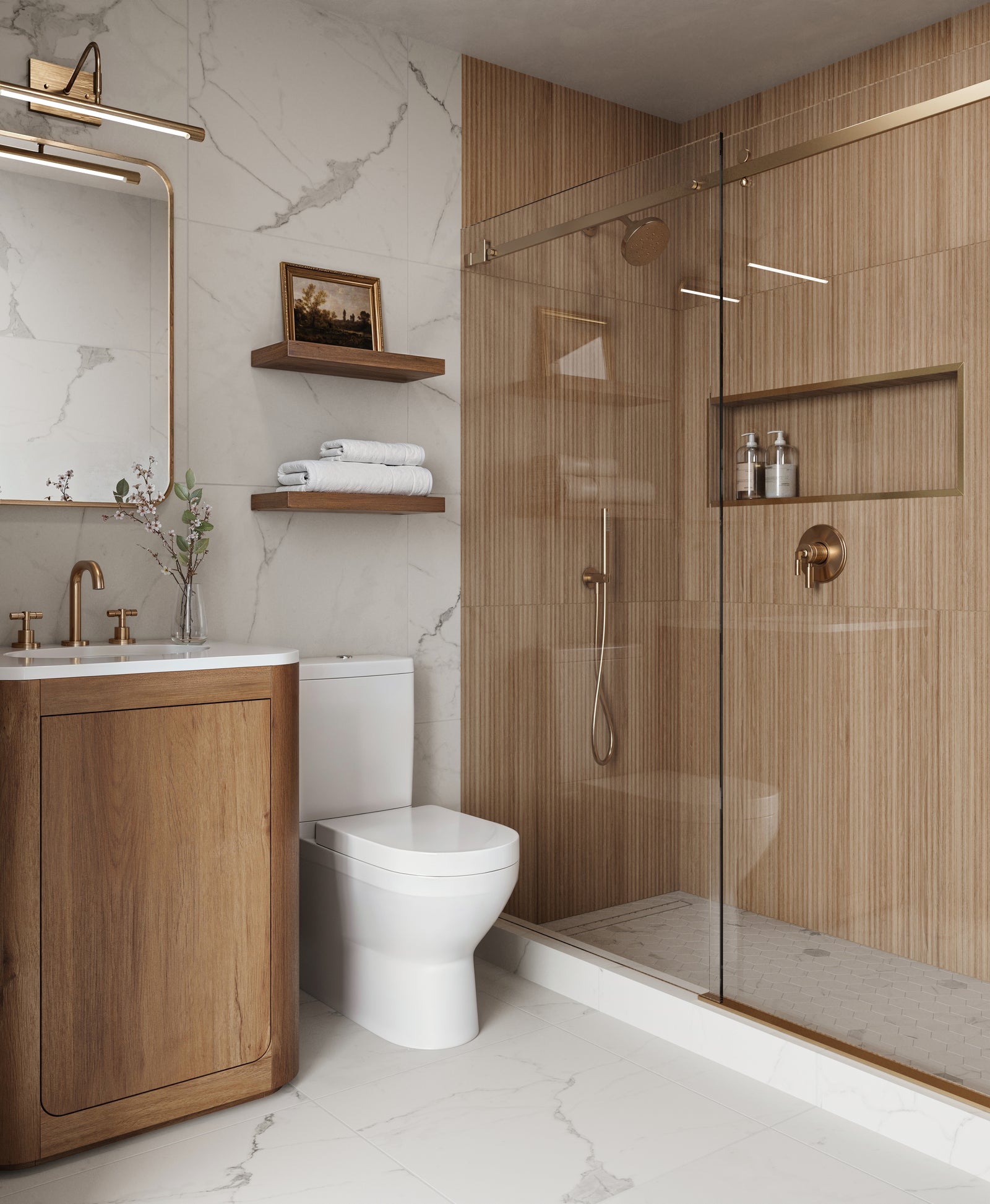 Jameson 12x36 Matte Ceramic Tile in Camel Deco
