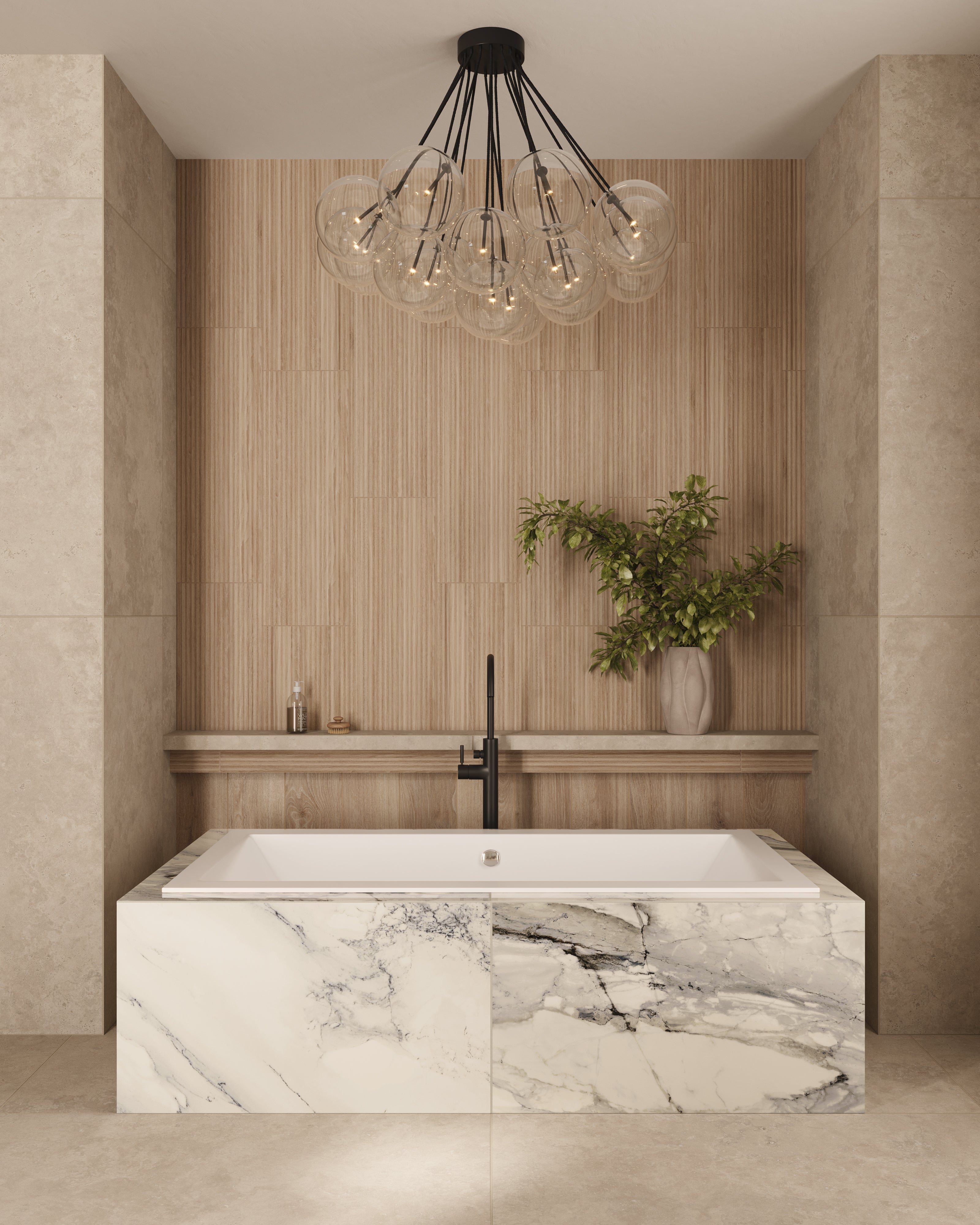 Jameson 12x36 Matte Ceramic Tile in Camel Deco