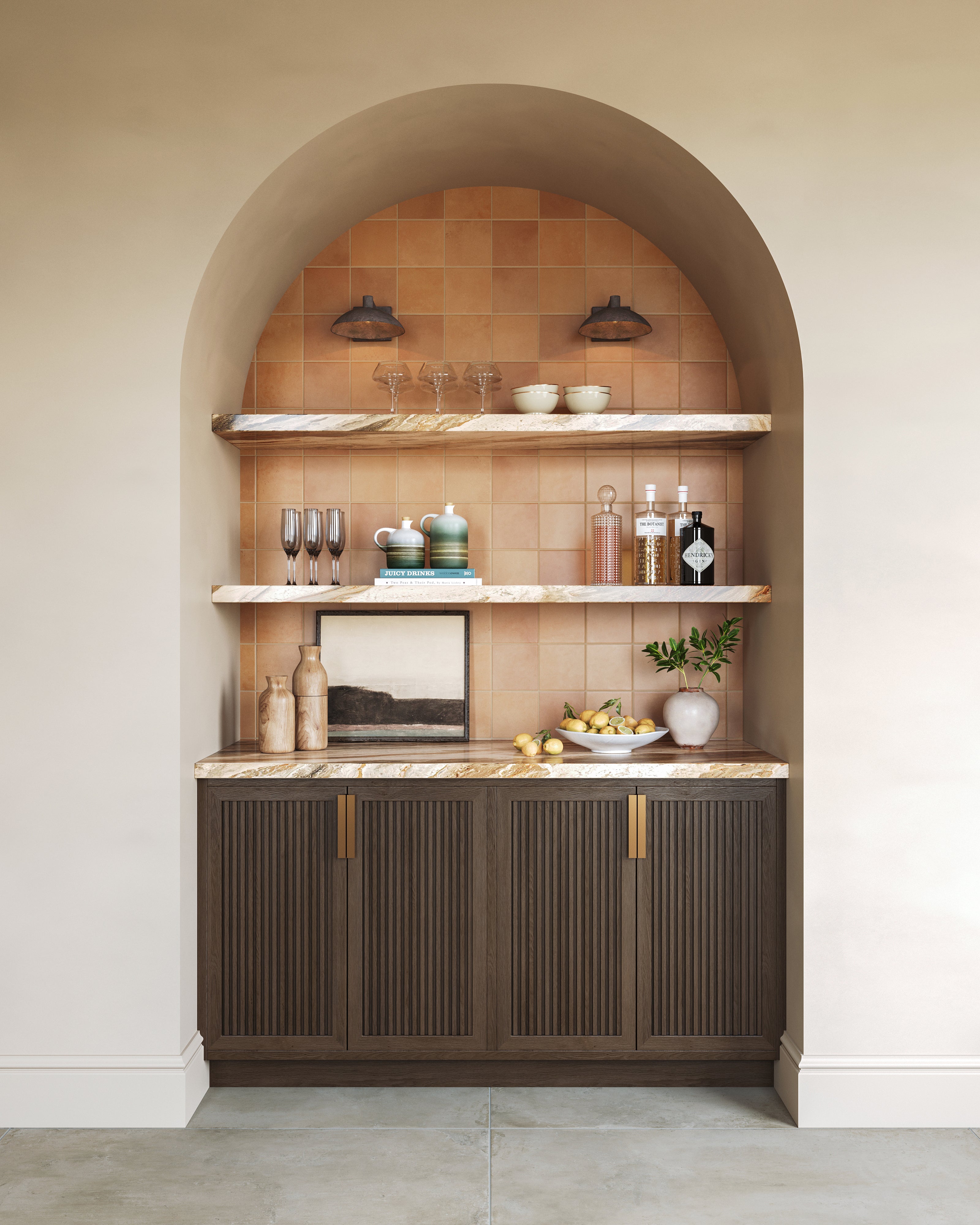 キューマットエース　QA-6000 Makenna 6x6 Matte Porcelain Tile in Cotto