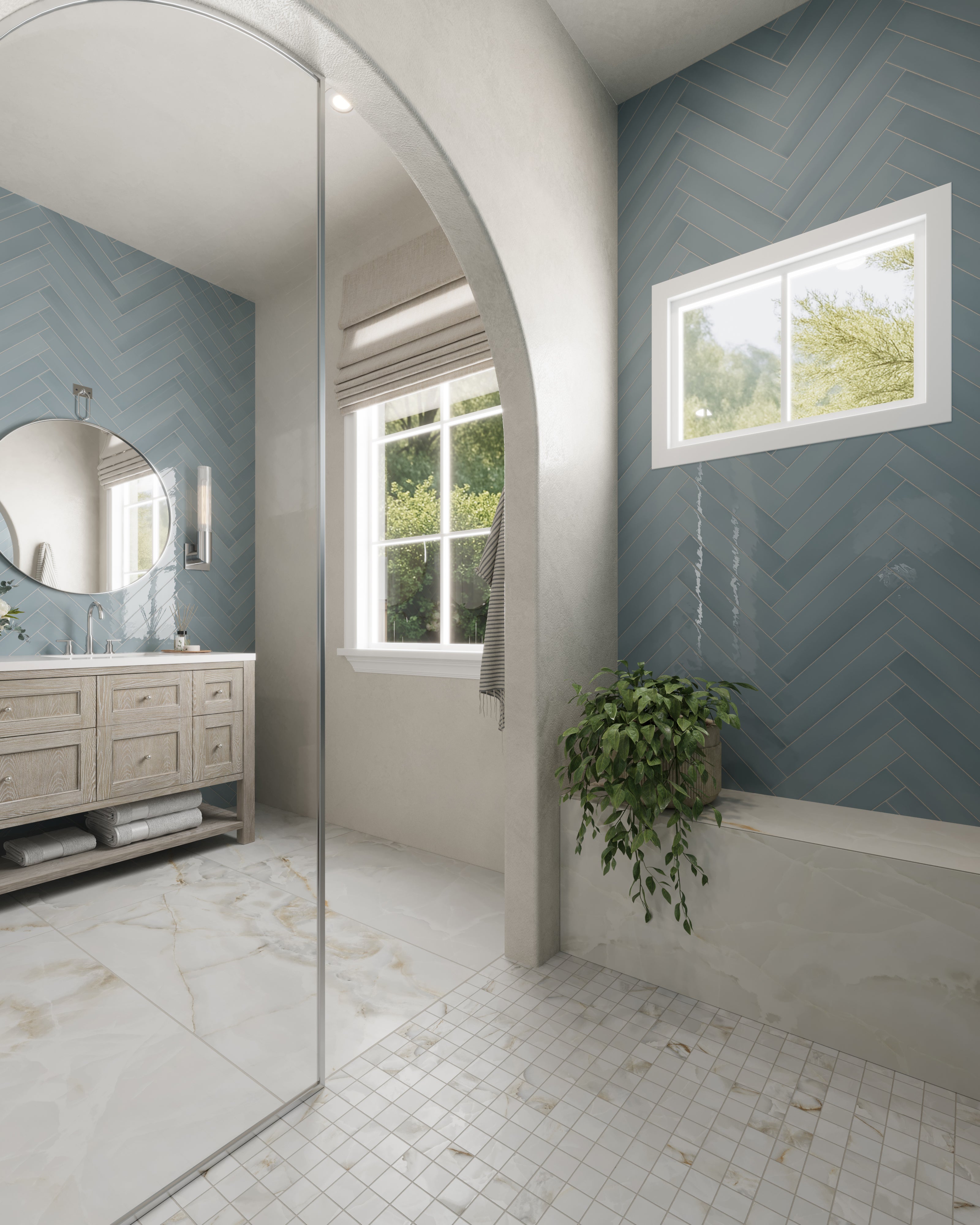 Astrid 2x2 Matte Porcelain Mosaic Tile in Pearl