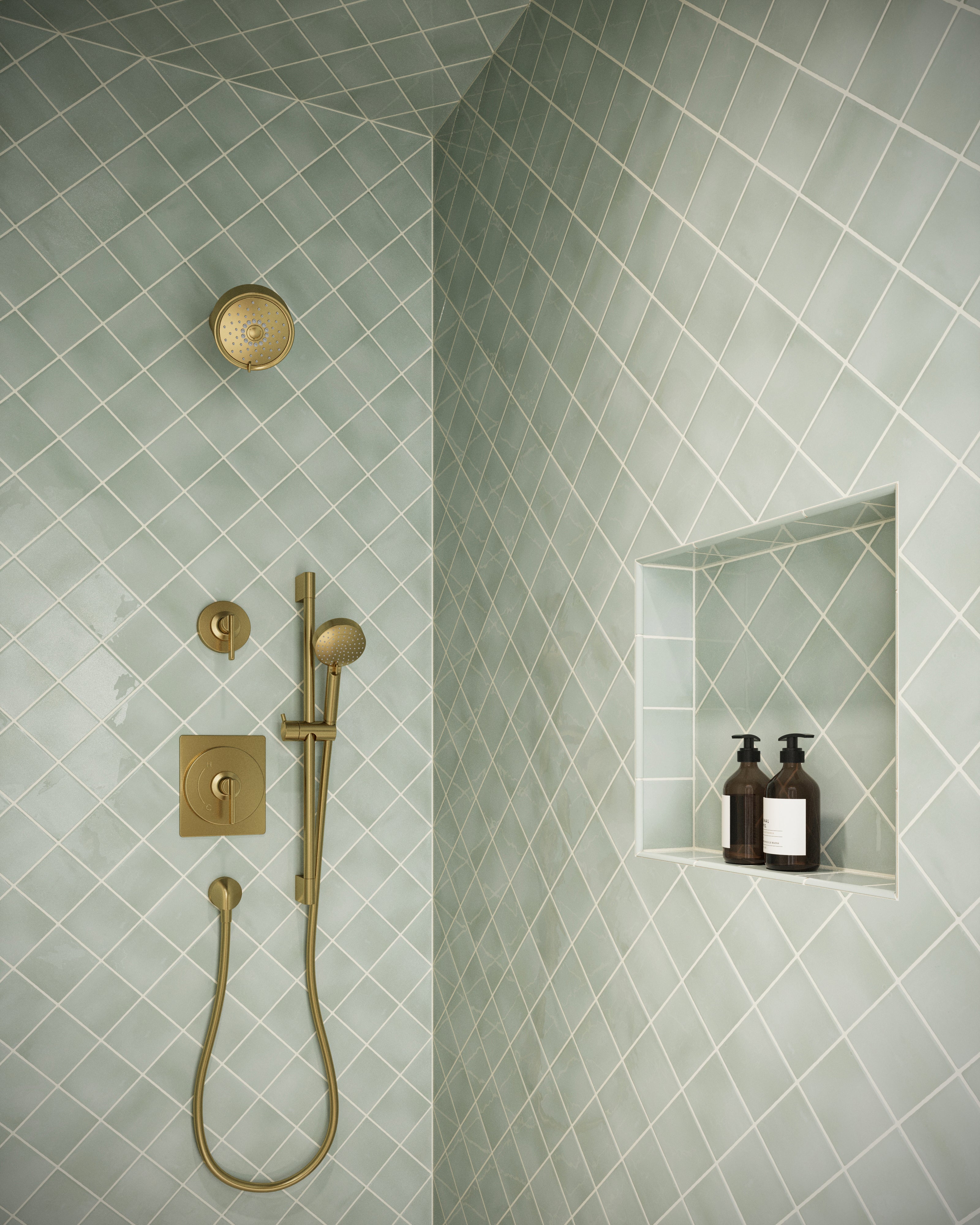 Maisie 4x4 Glossy Ceramic Tile in Pistachio