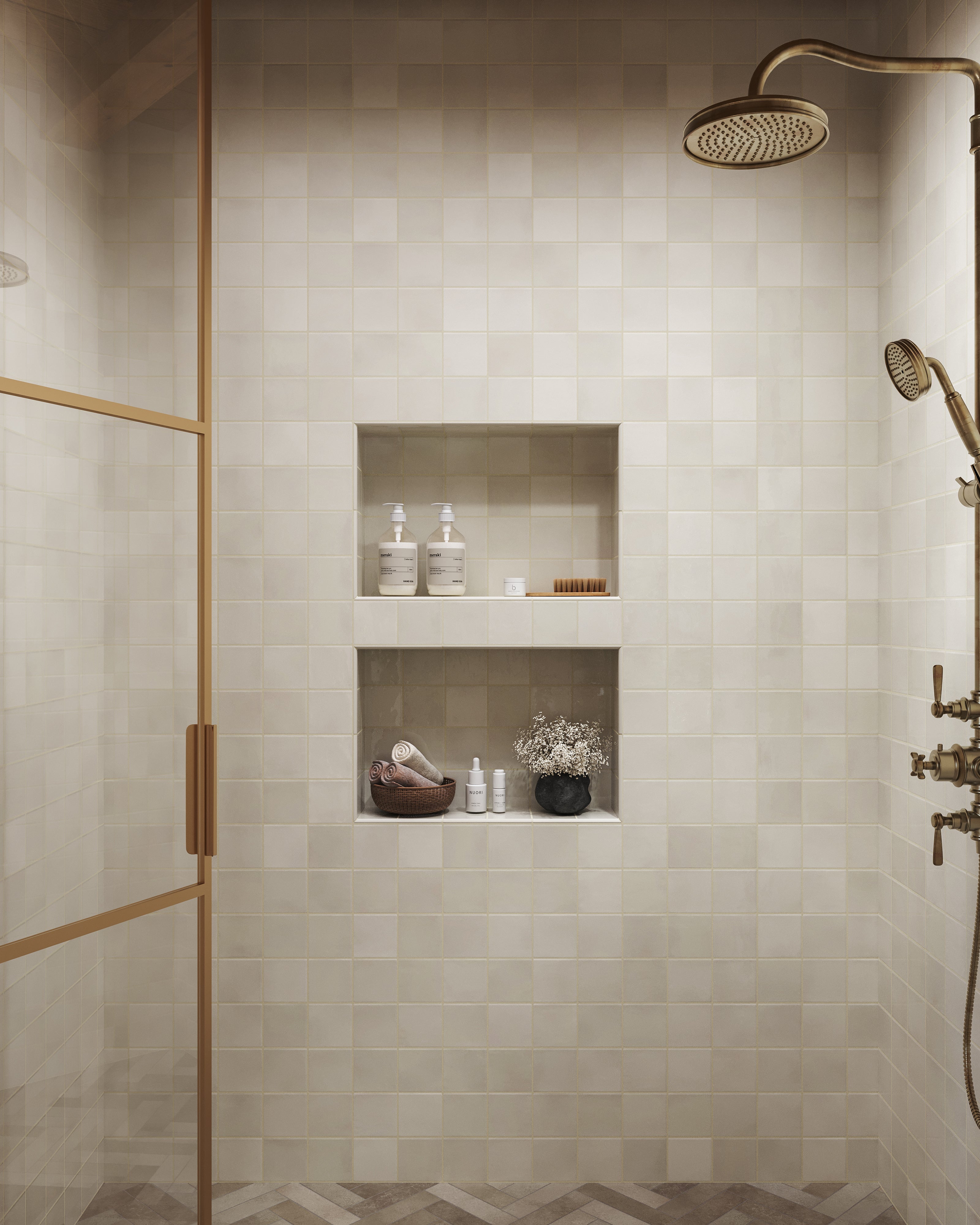 Maisie 0.5x8 Jolly Glossy Porcelain Tile in Canvas