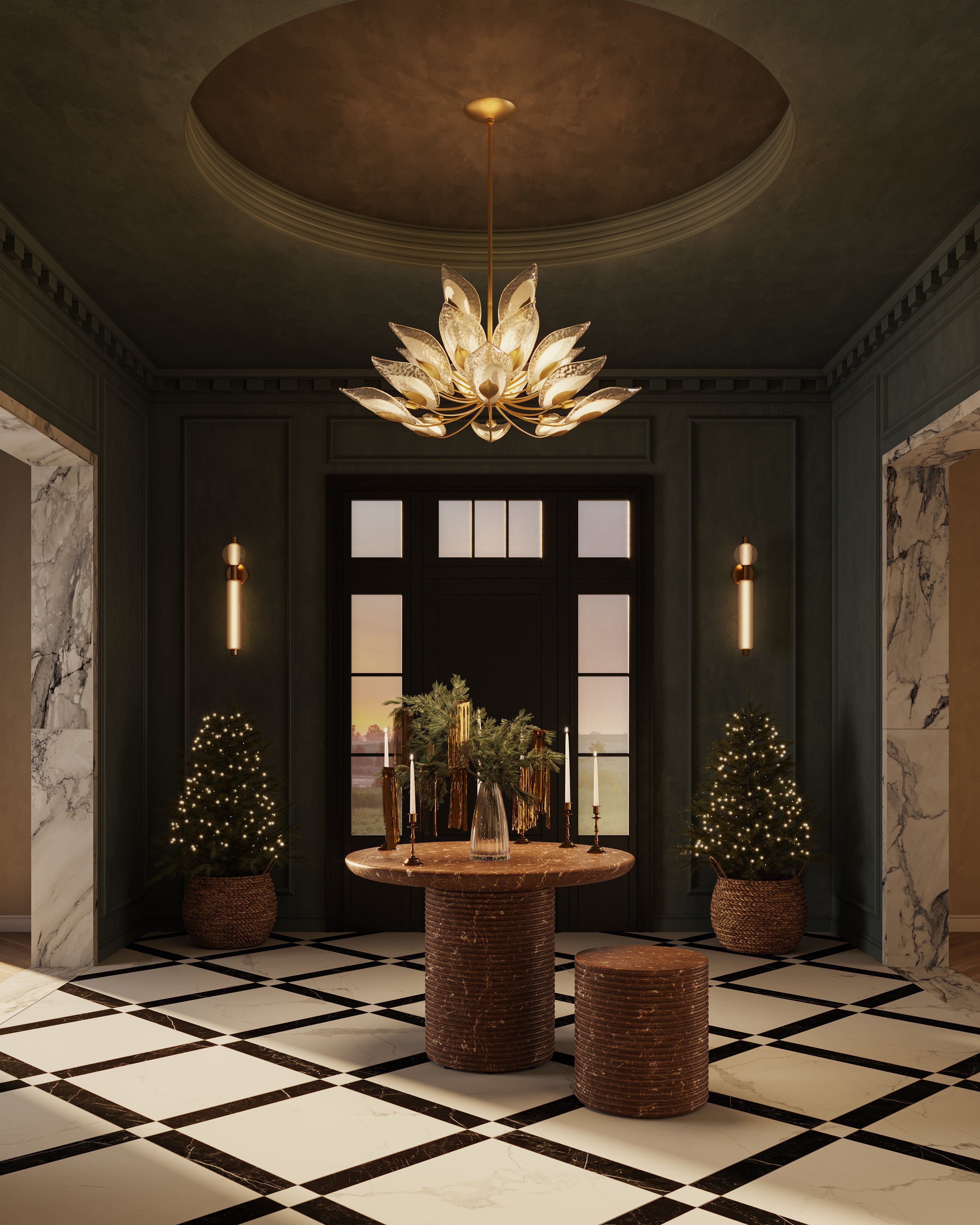 Aniston 24x48 Matte Porcelain Tile in Calacatta Antico