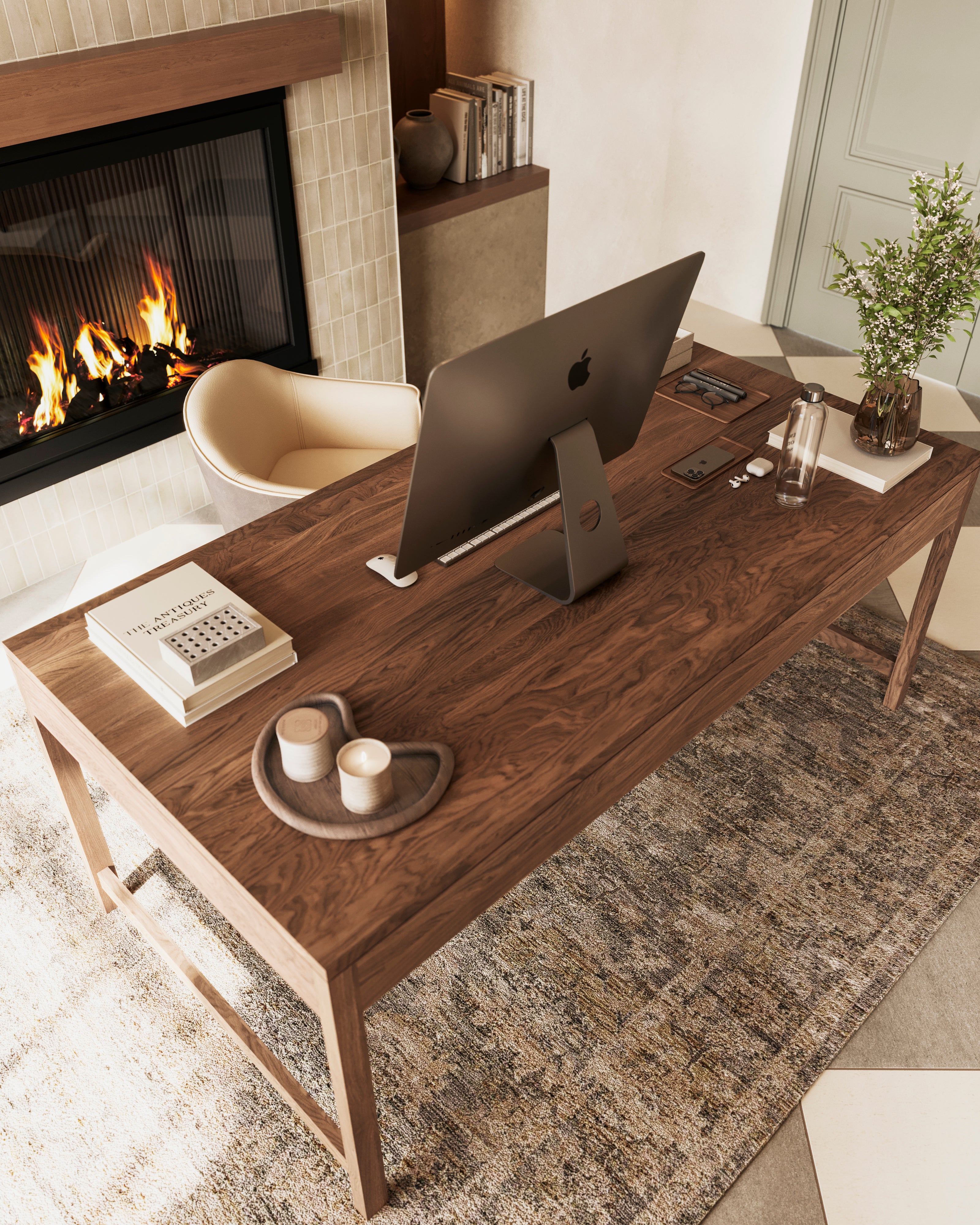 Thibault Walnut Dining Table in Matte, 60" x 36"