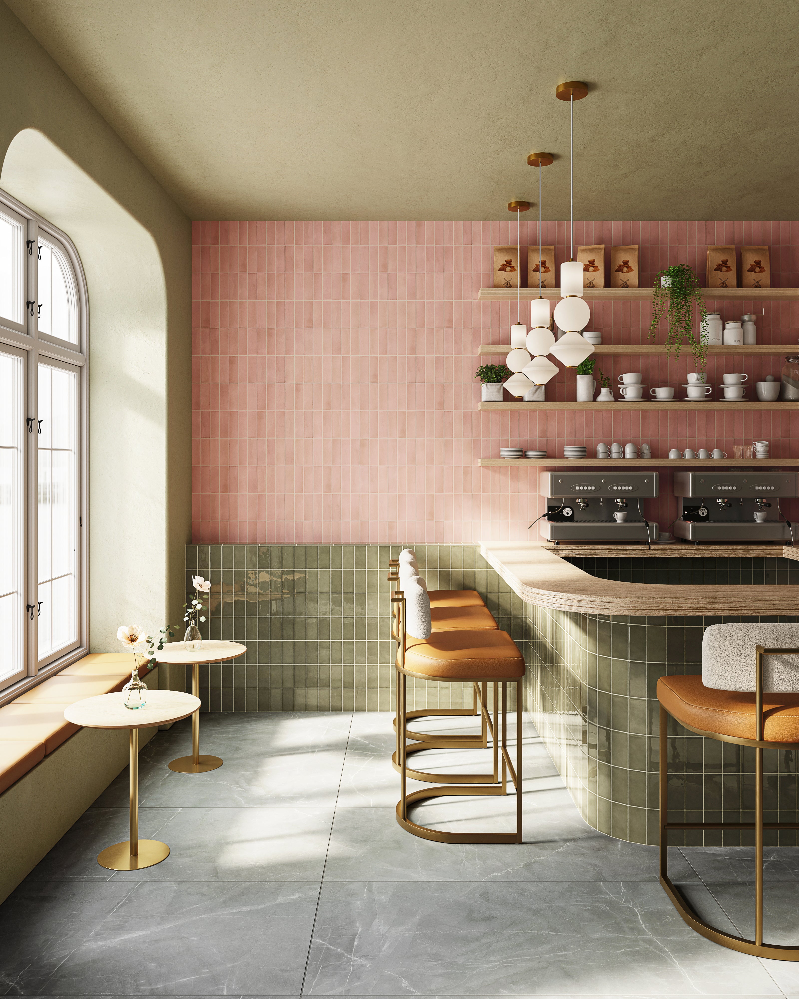 Natasha 2x6 Glossy Porcelain Tile in Blush