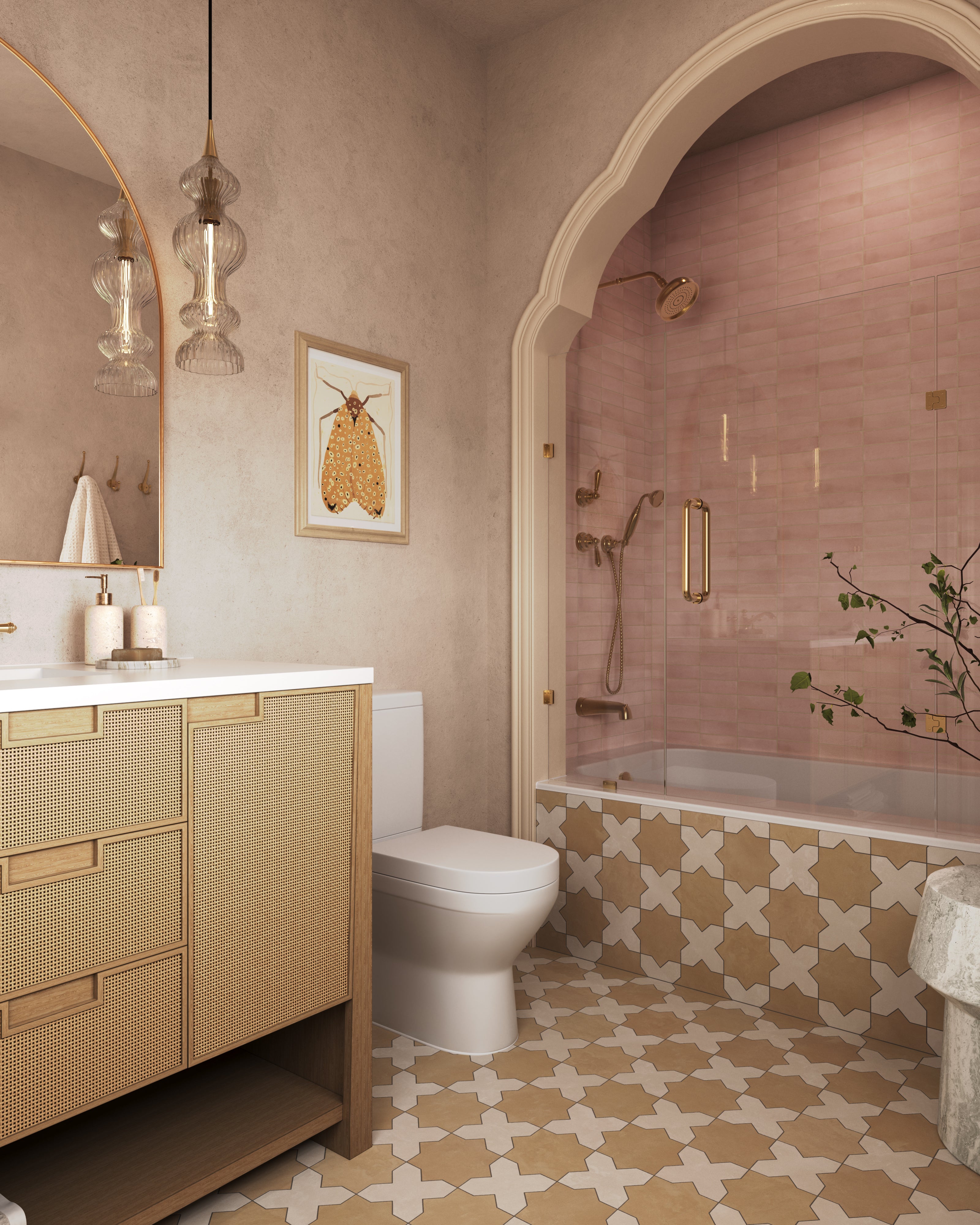 Delilah 48" Single Vanity in Seaside Oak with 3 cm White Zeus Quartz Top