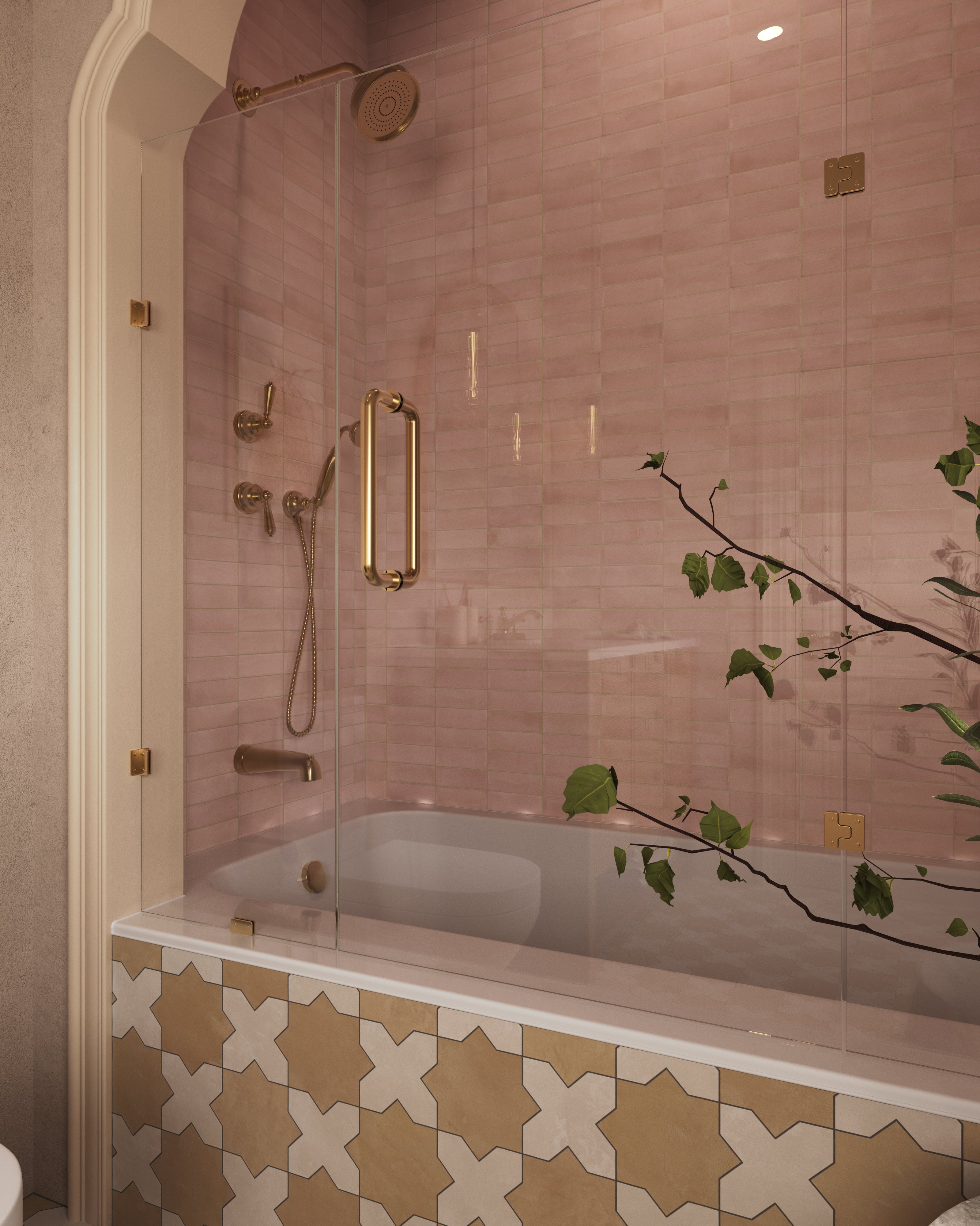 Natasha 2x6 Matte Porcelain Tile in Blush