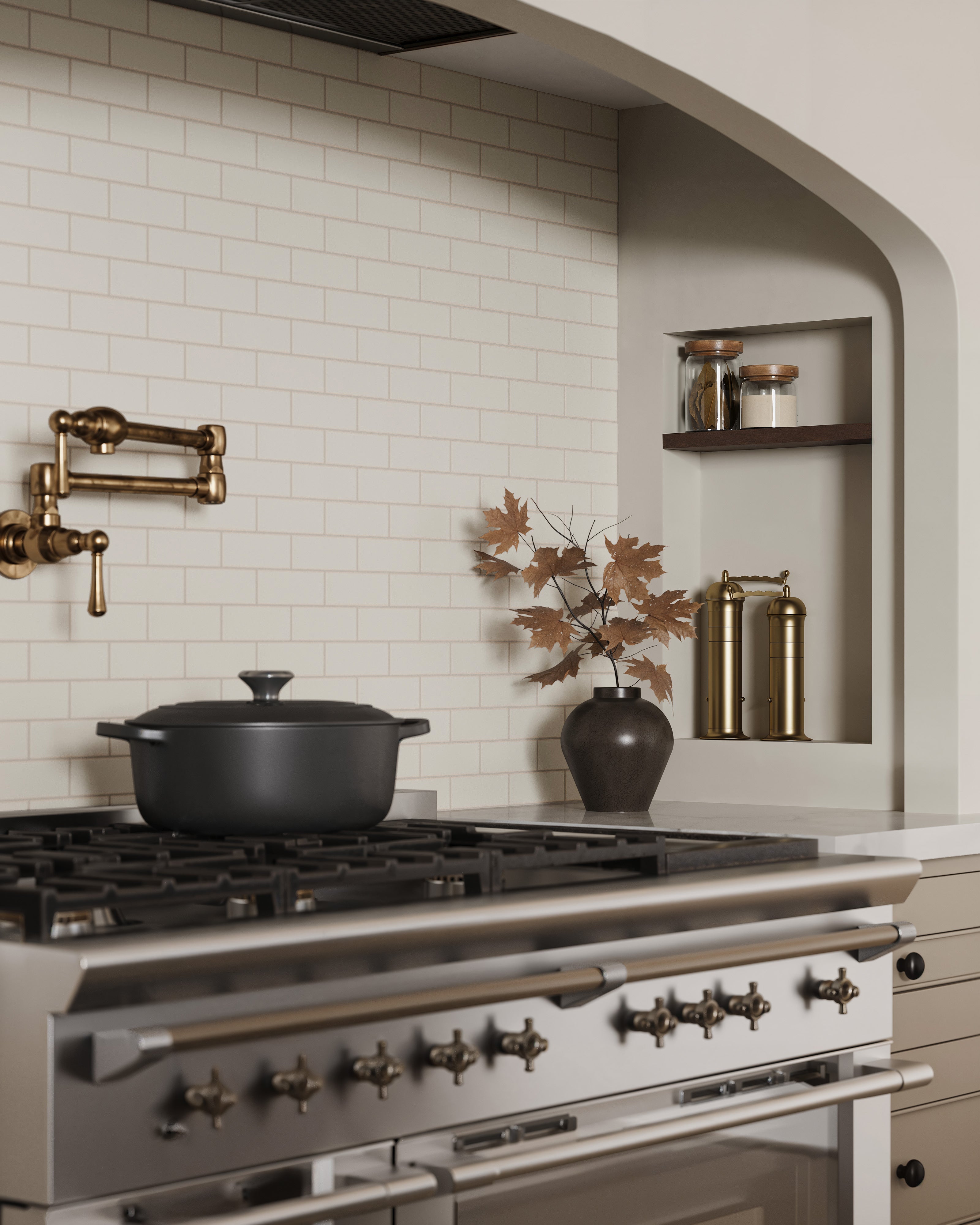 Dani 1.6x5 Matte Ceramic Tile in Cream