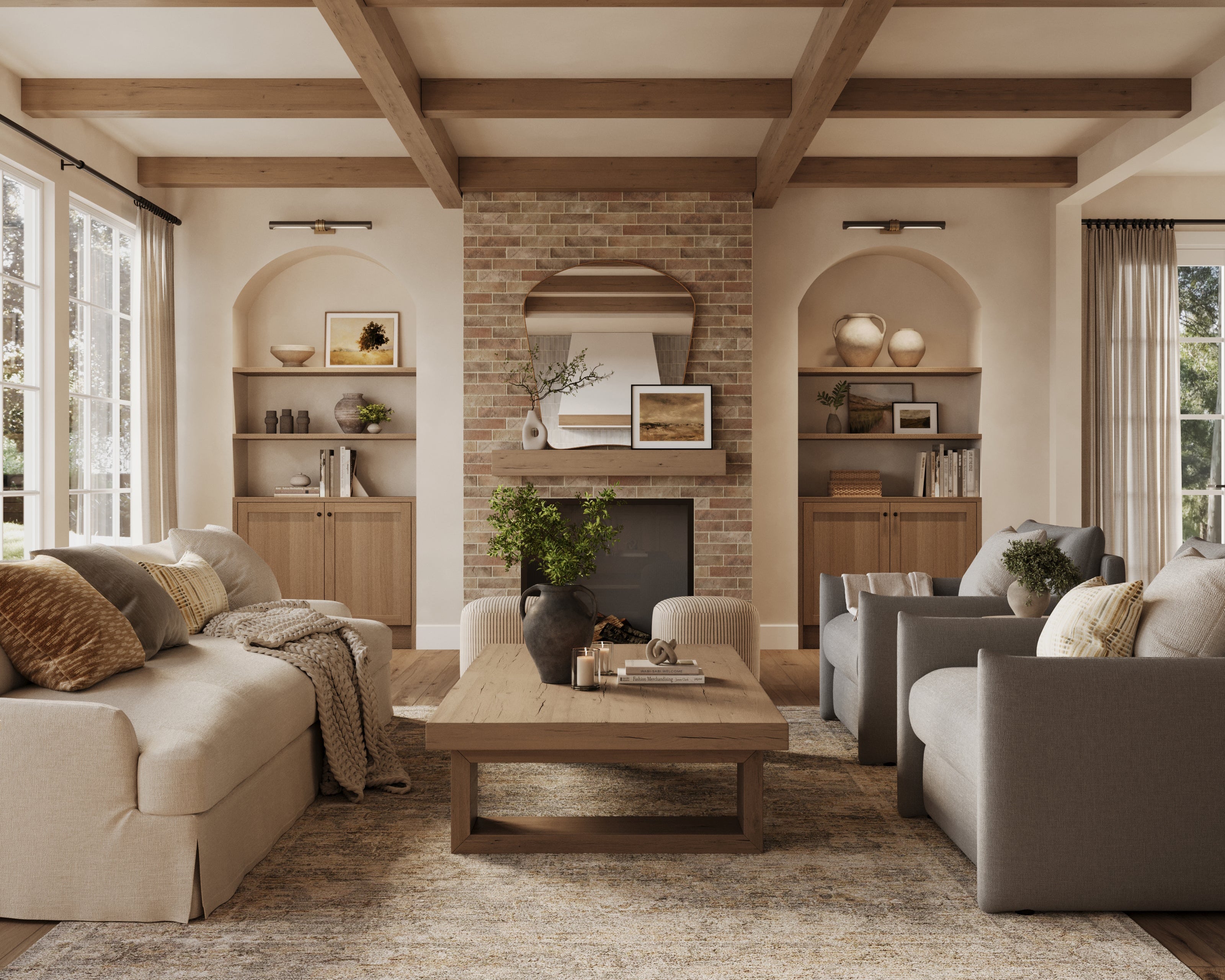スーツ ruga Haverford Rug in Platinum / Bronze