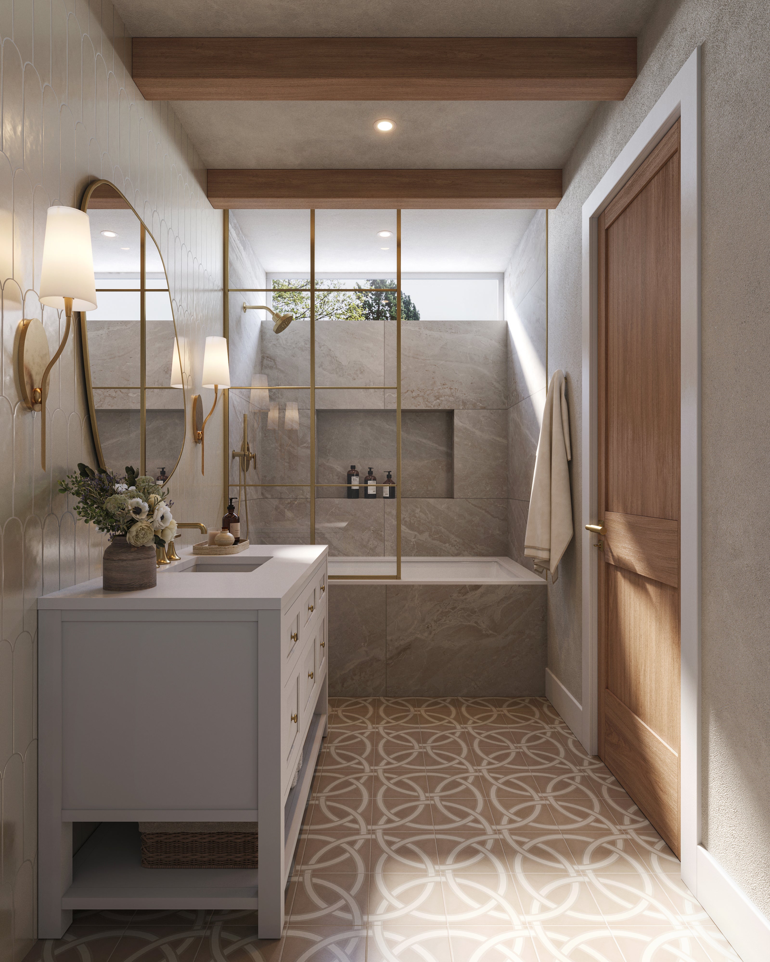 Blair 24x48 Matte Porcelain Tile in Oniciata Beige