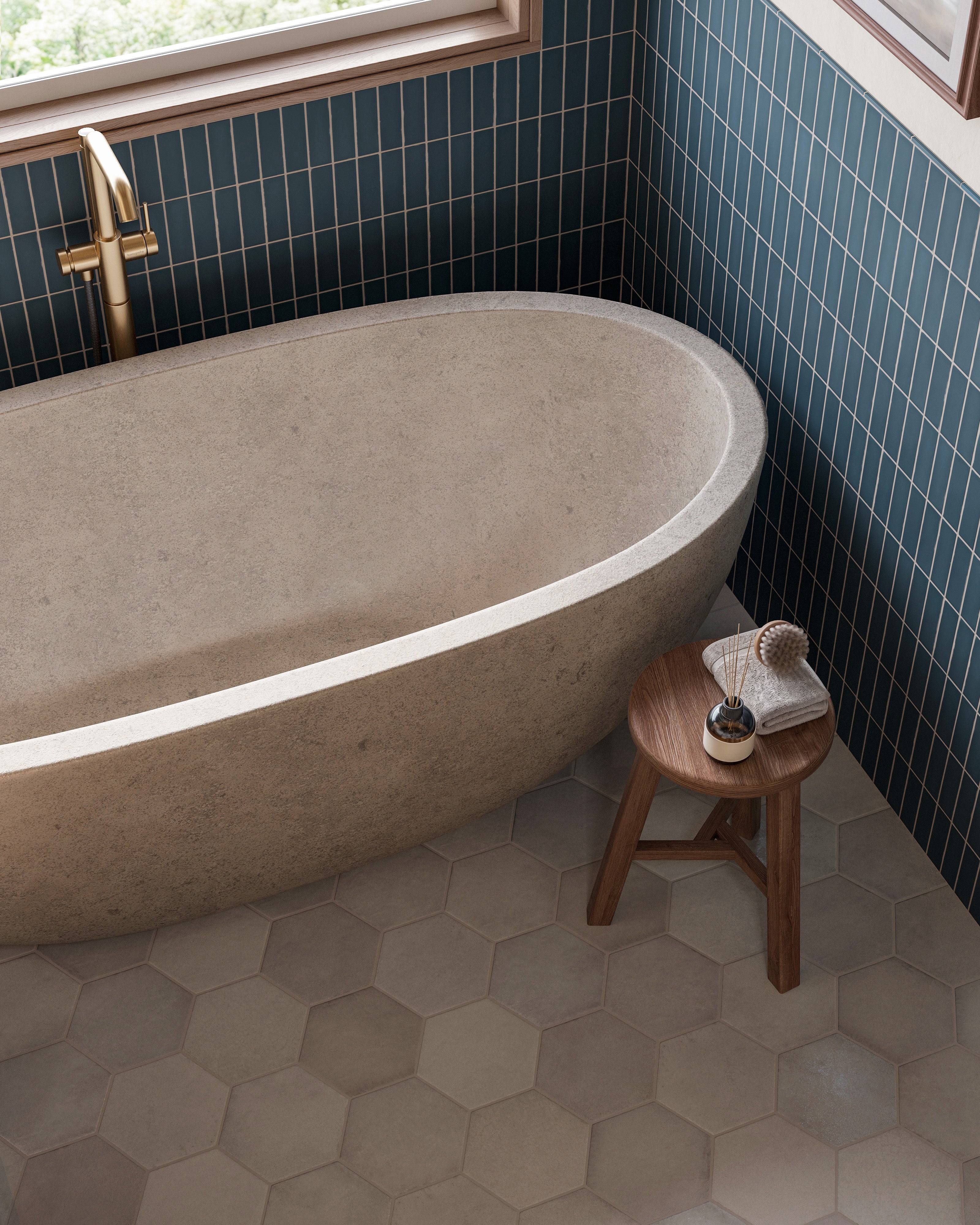 Dani 1.6x5 Matte Ceramic Tile in Denim