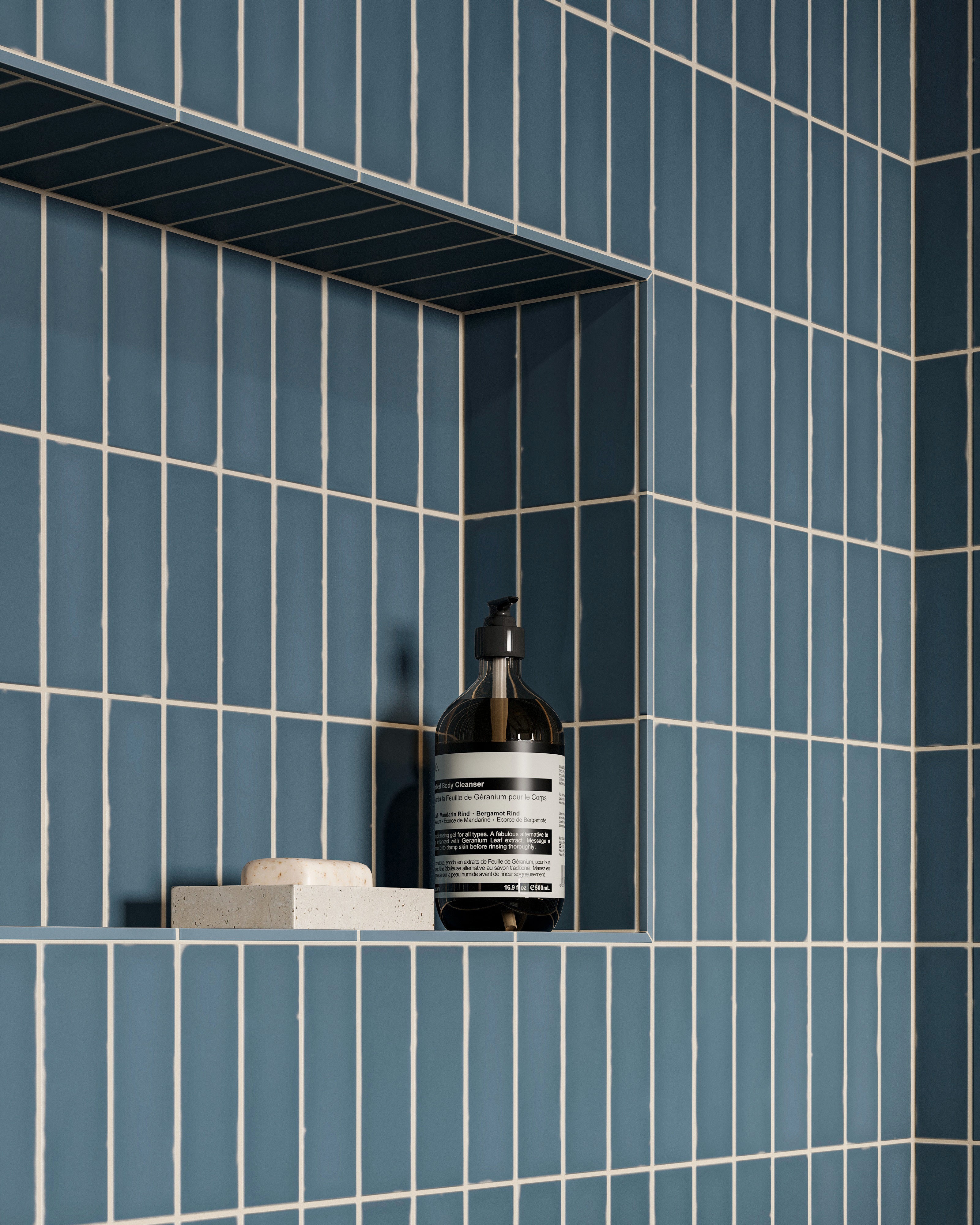 Dani 0.3x5 Trim Matte Porcelain Tile in Denim