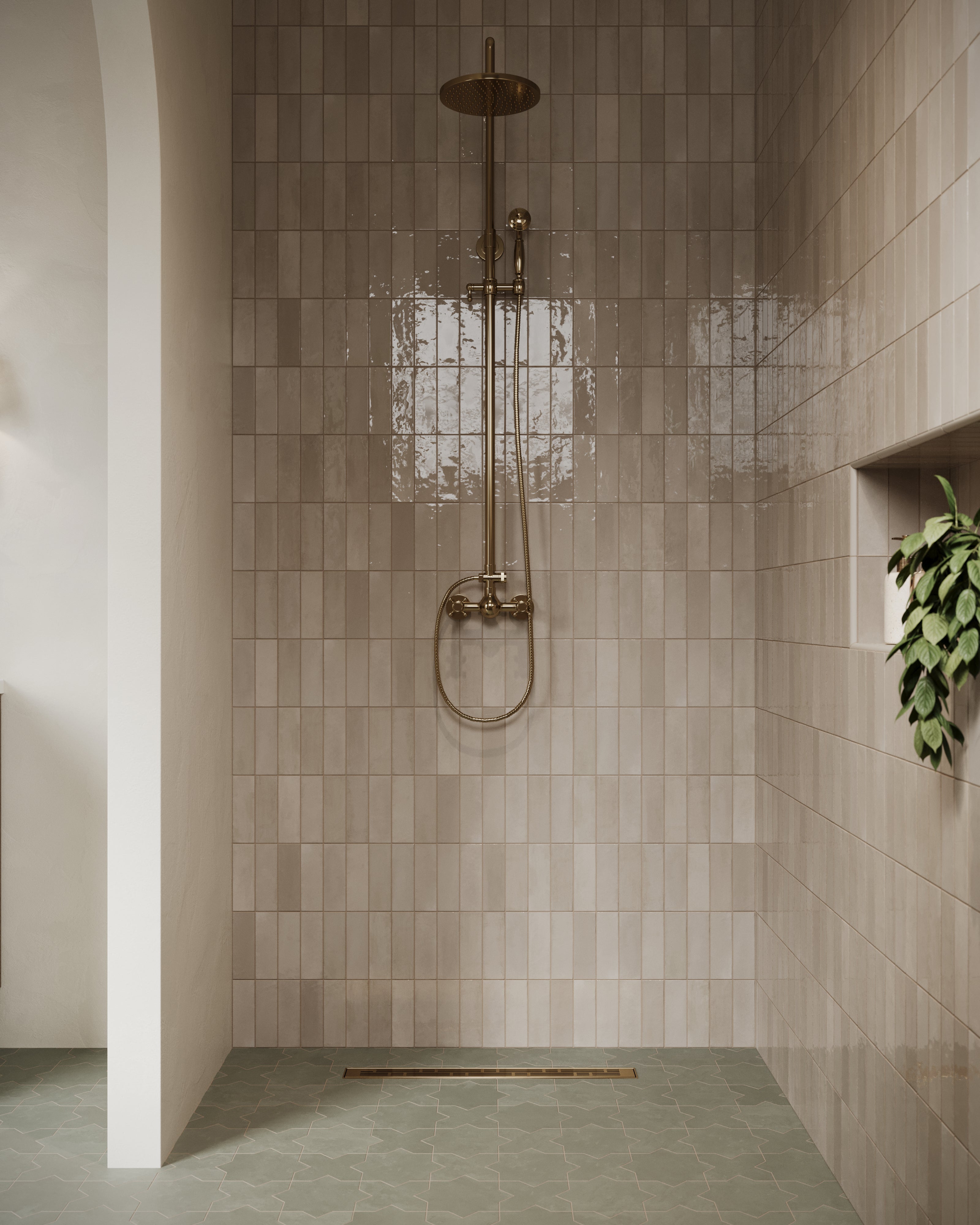 Cleo 2x6 Glossy Ceramic Tile in Bone