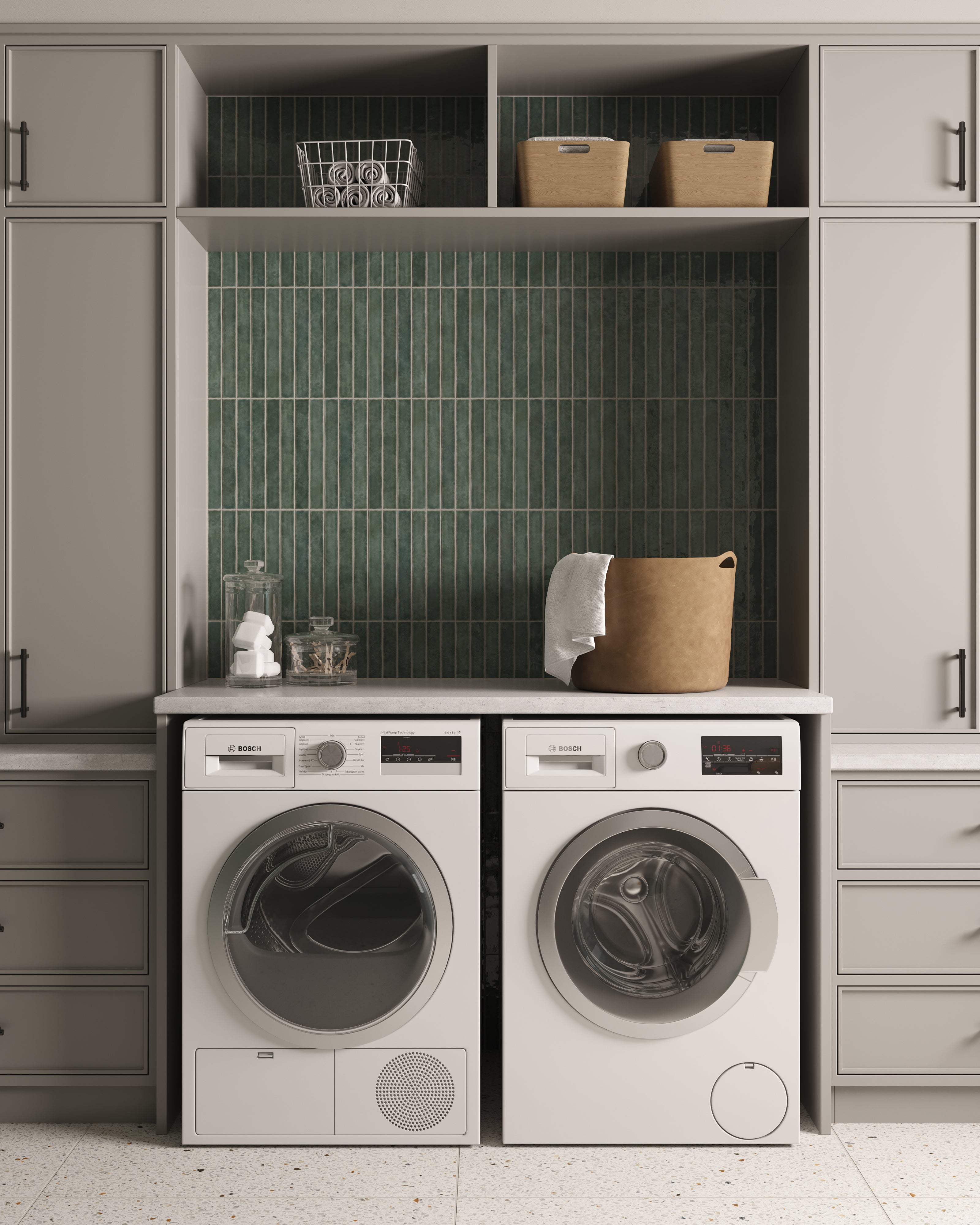 Mariel 1x12 Glossy Porcelain Tile in Forest