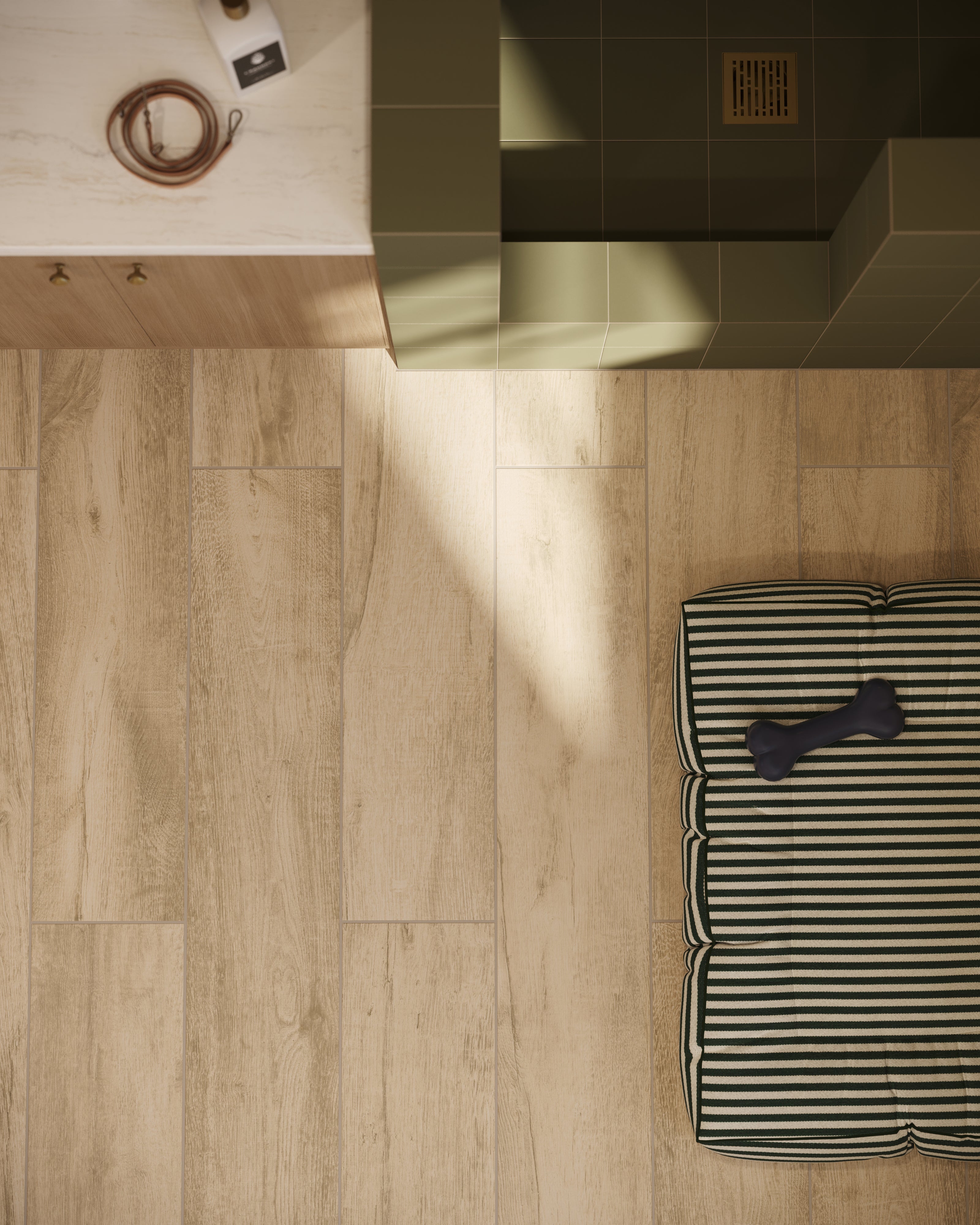 Nora 8x48 Matte Porcelain Tile in Crema
