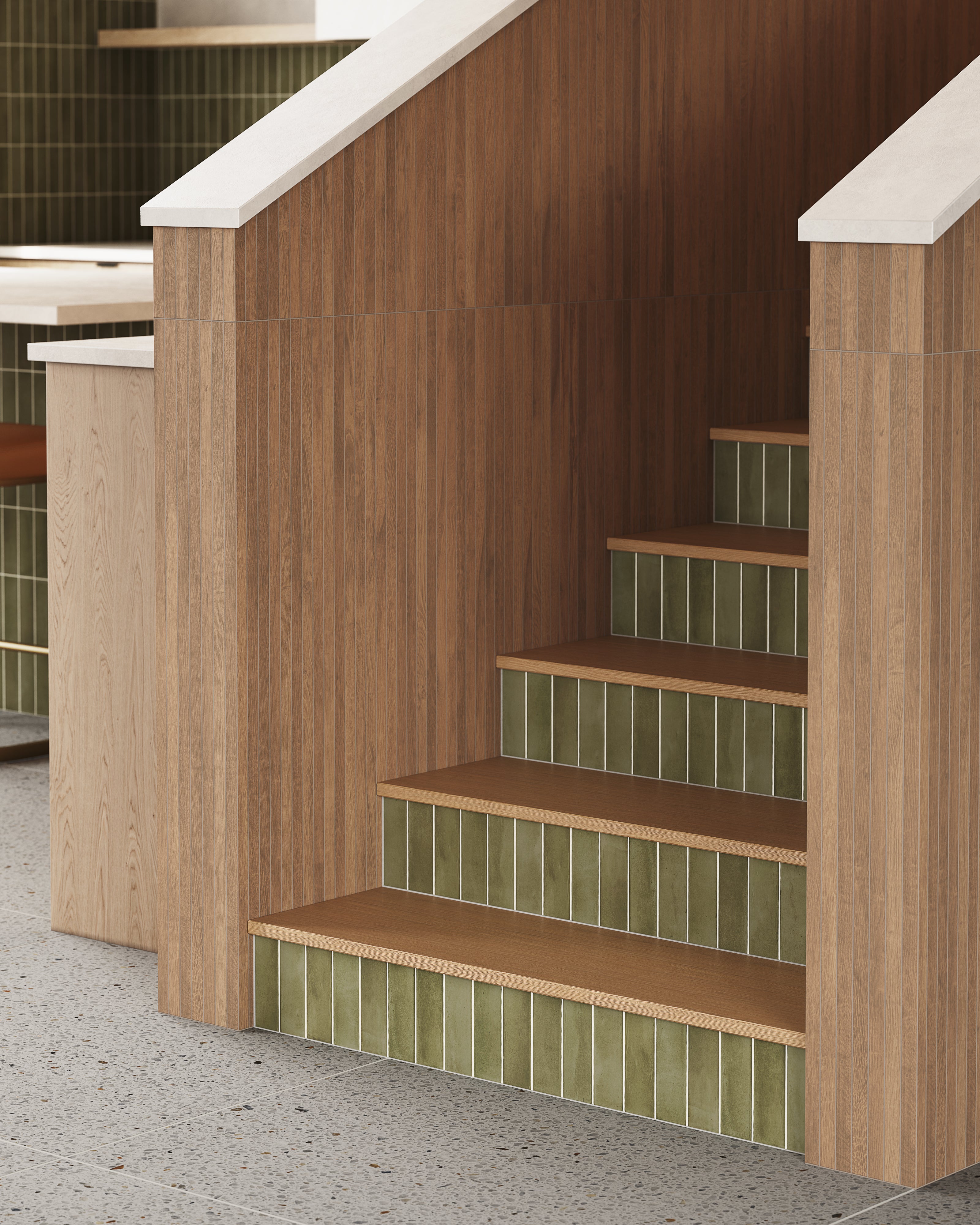 Nora 8x48 Matte Porcelain Mosaic Tile in Honey