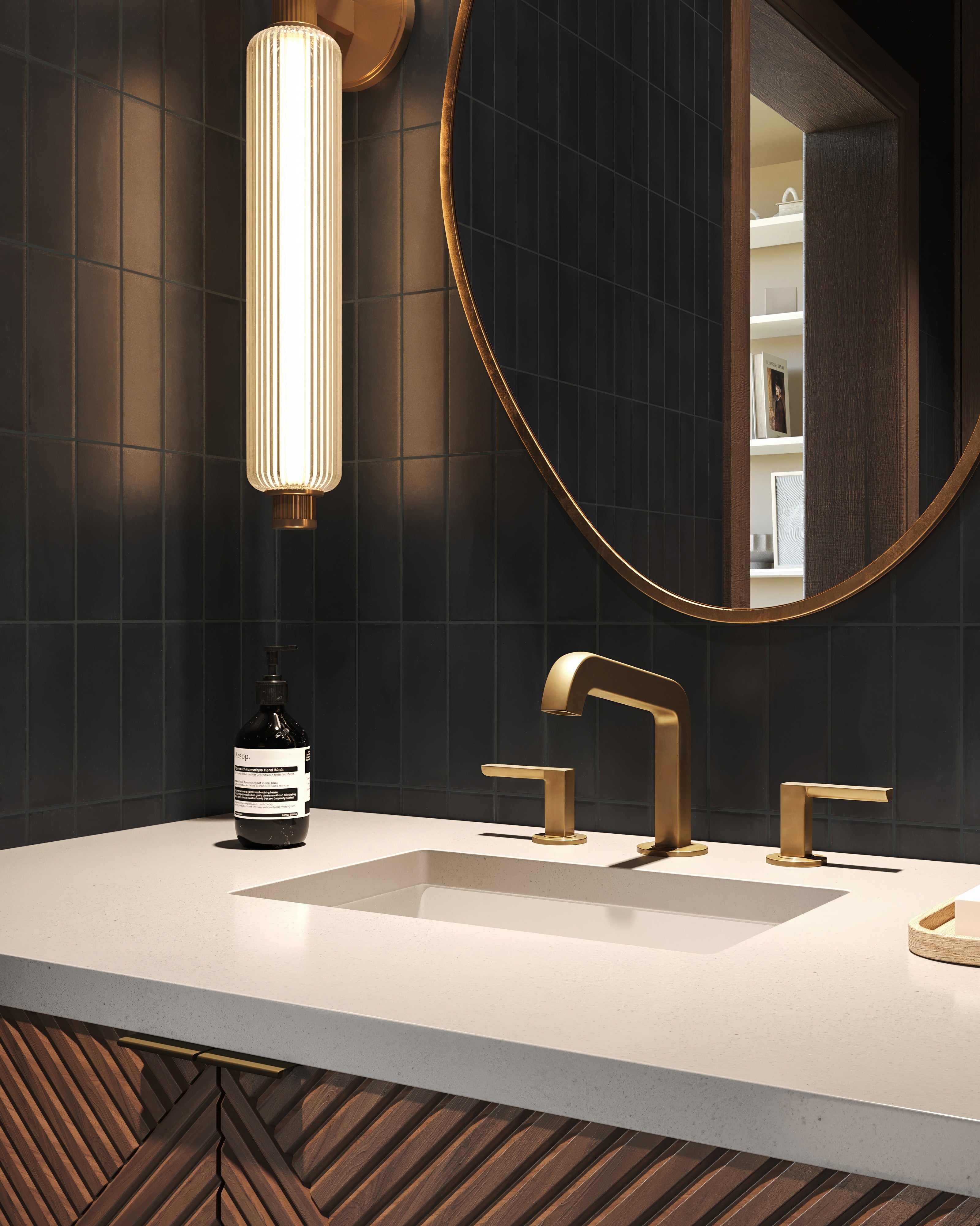 Natasha 2x6 Glossy Porcelain Tile in Denim