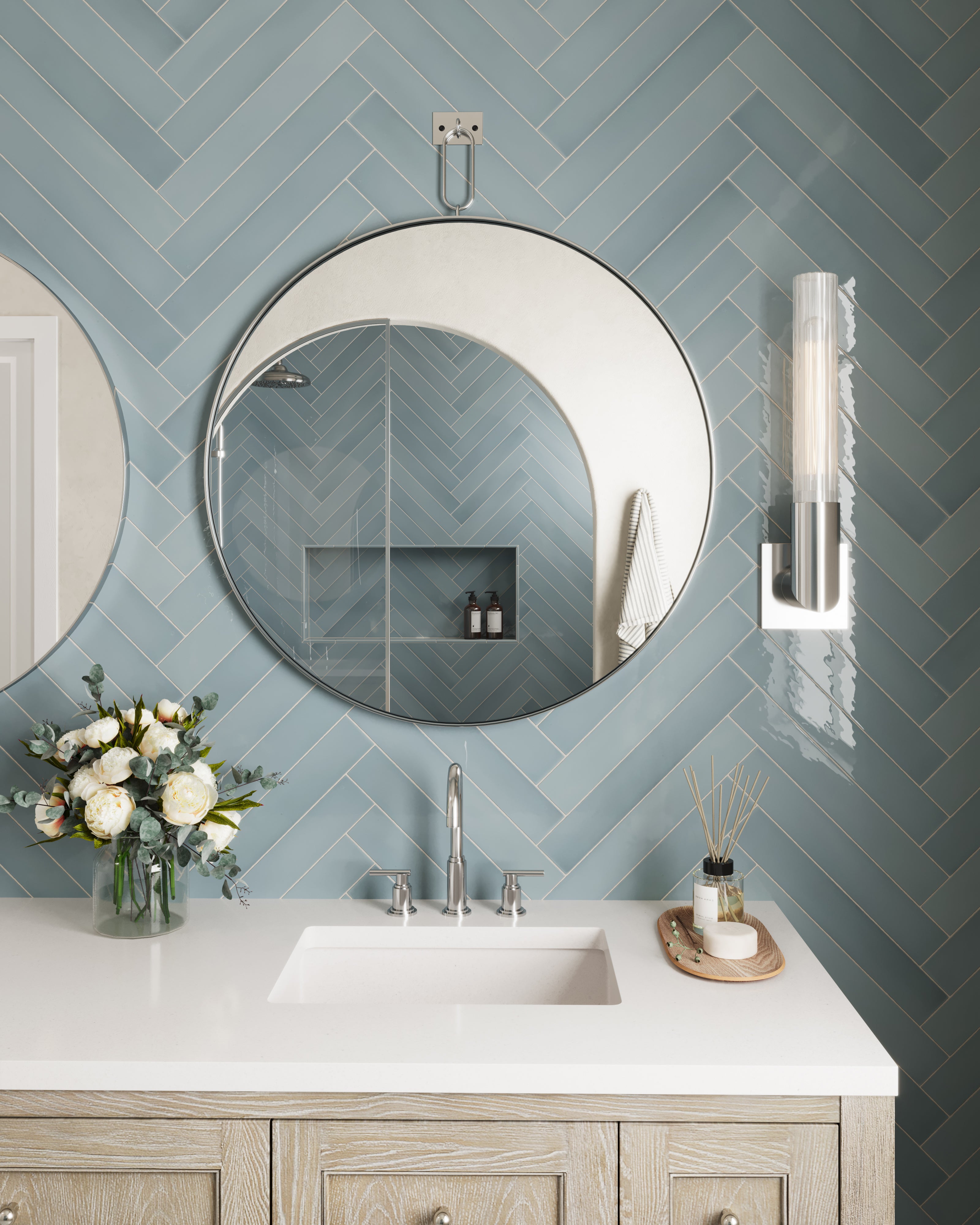 Maisie 2.5x16 Glossy Ceramic Tile in Ocean