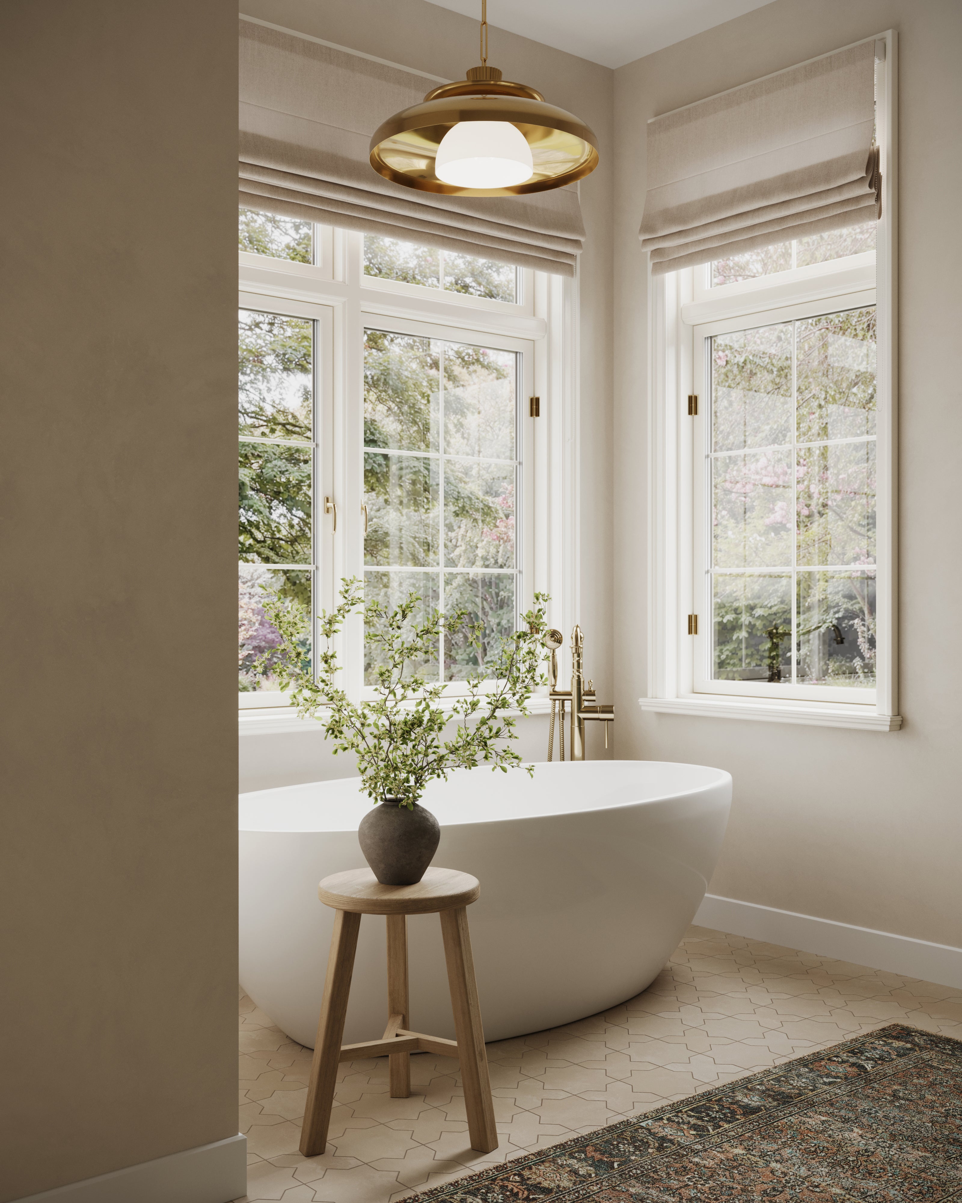 Carly 22" Pendant in Vintage Brass