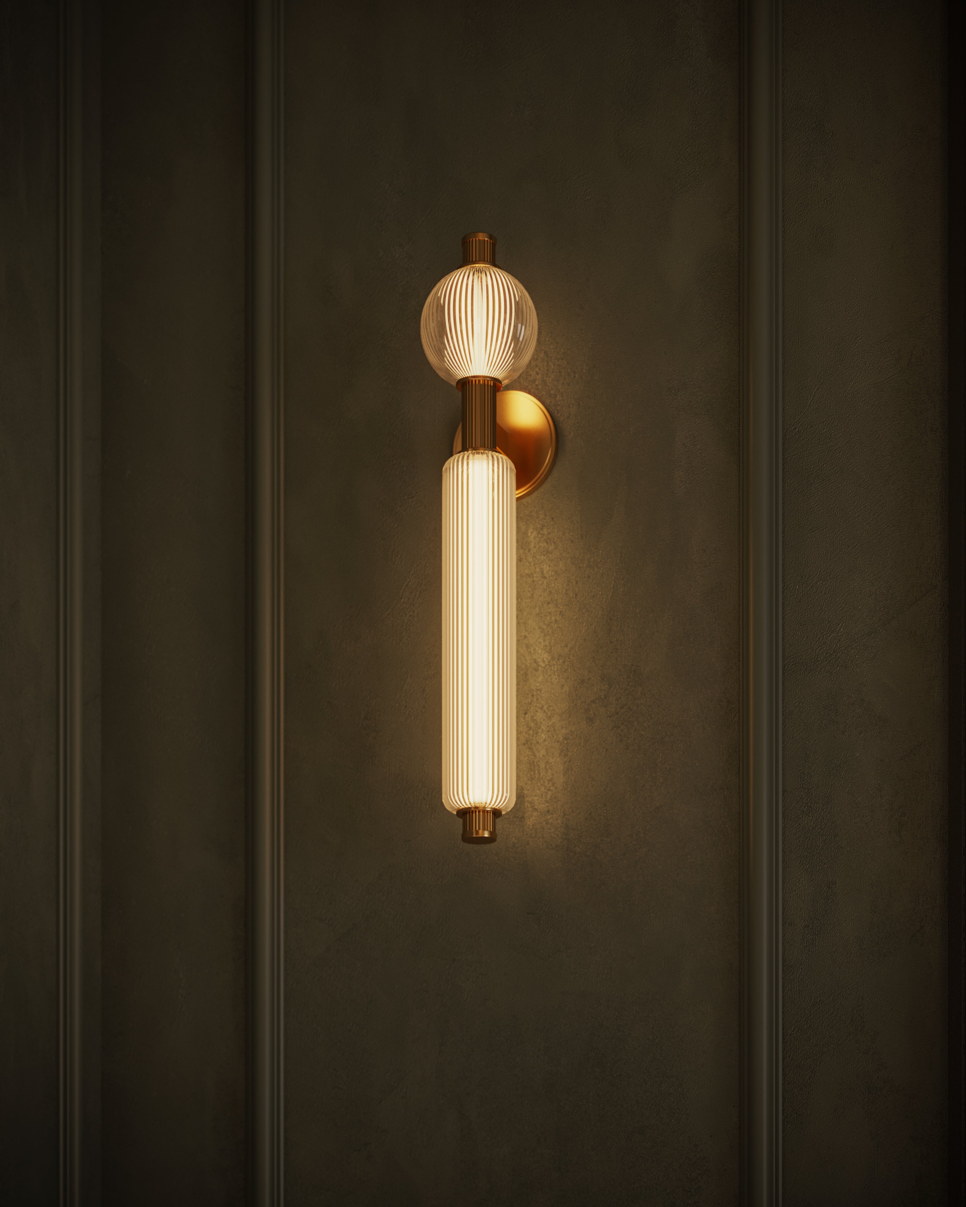 Ezekiel Wall Sconce in Vintage Brass