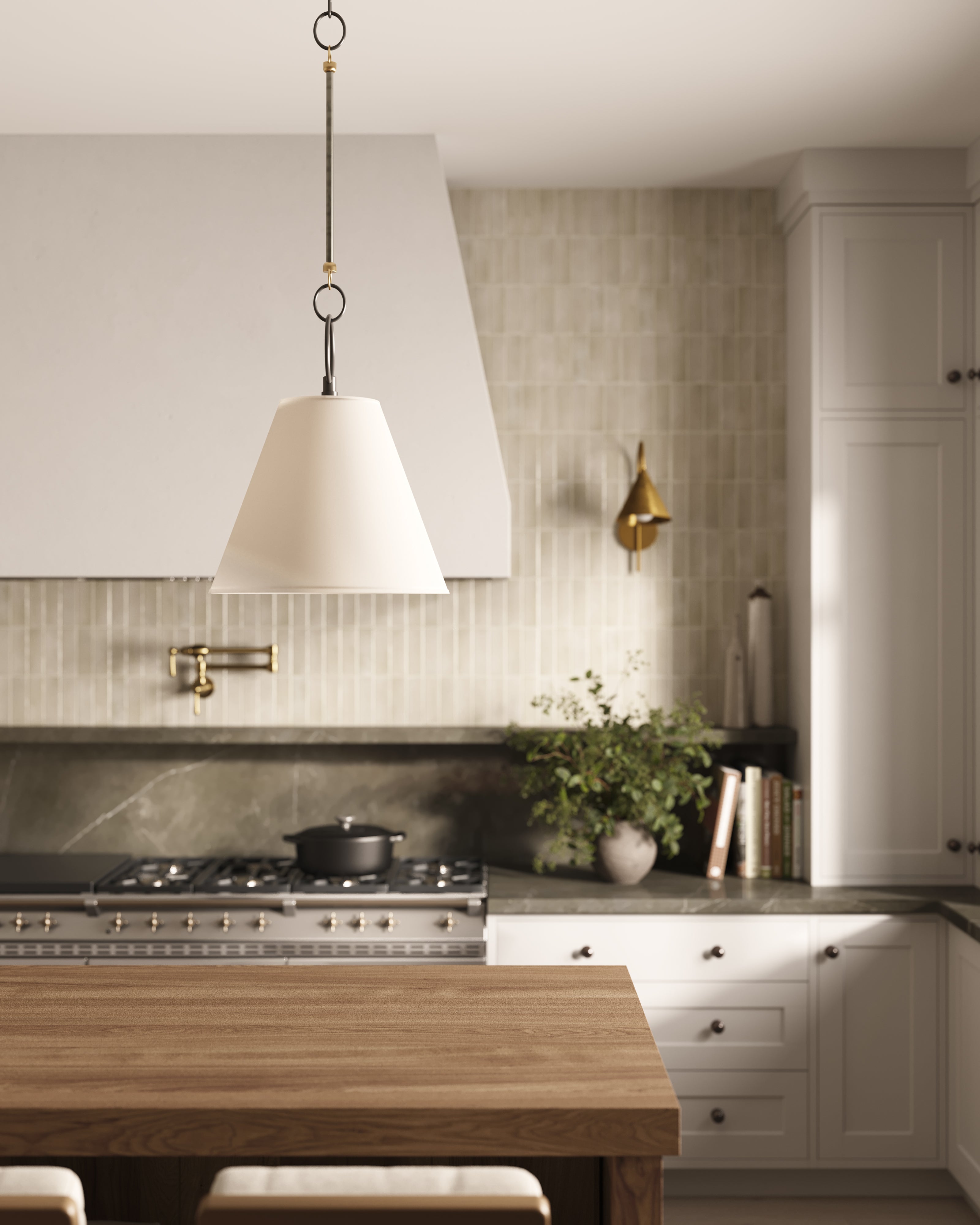 Hilda 18" Pendant in Distressed Bronze