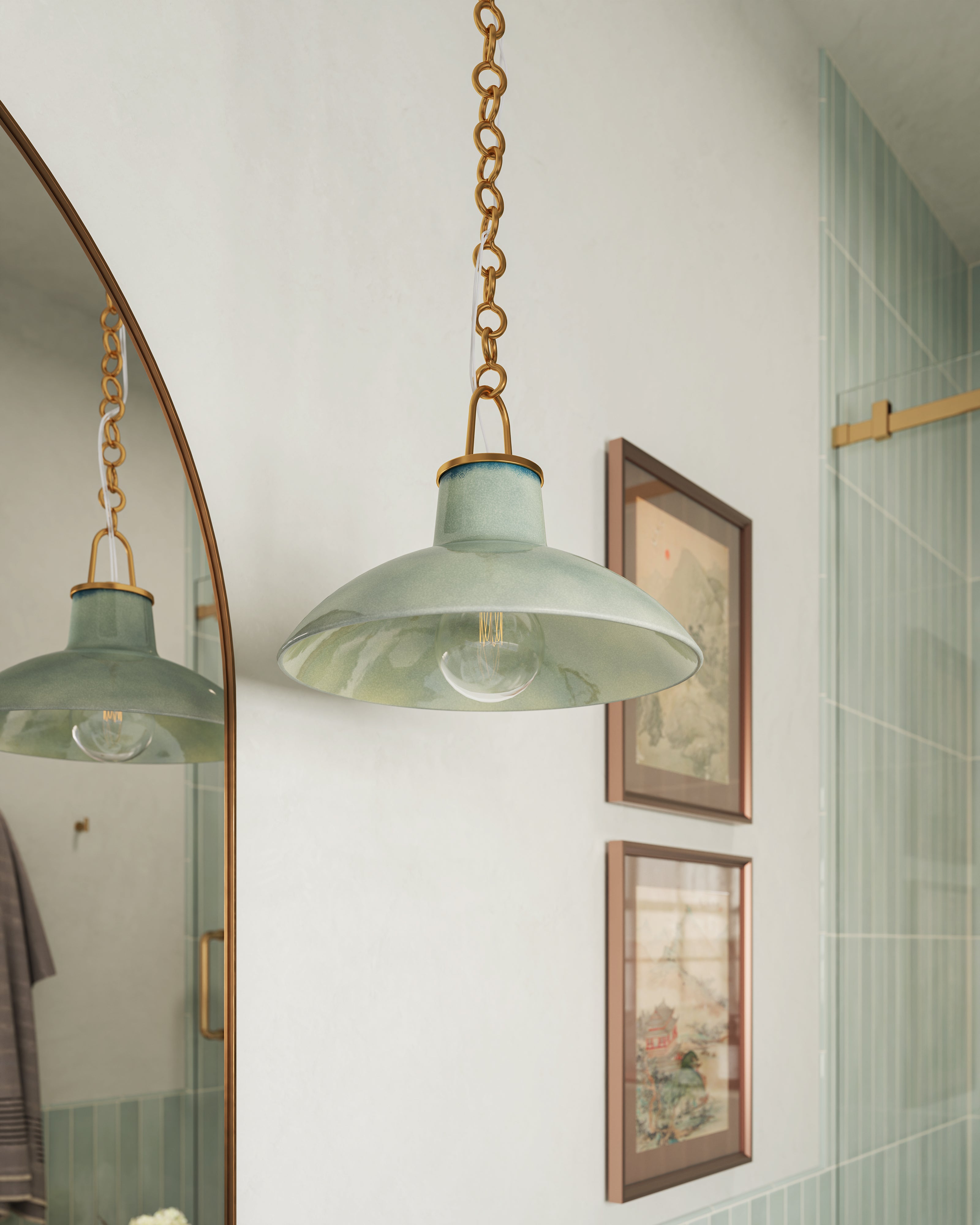 Maisie 0.5x8 Jolly Glossy Porcelain Tile in Pistachio