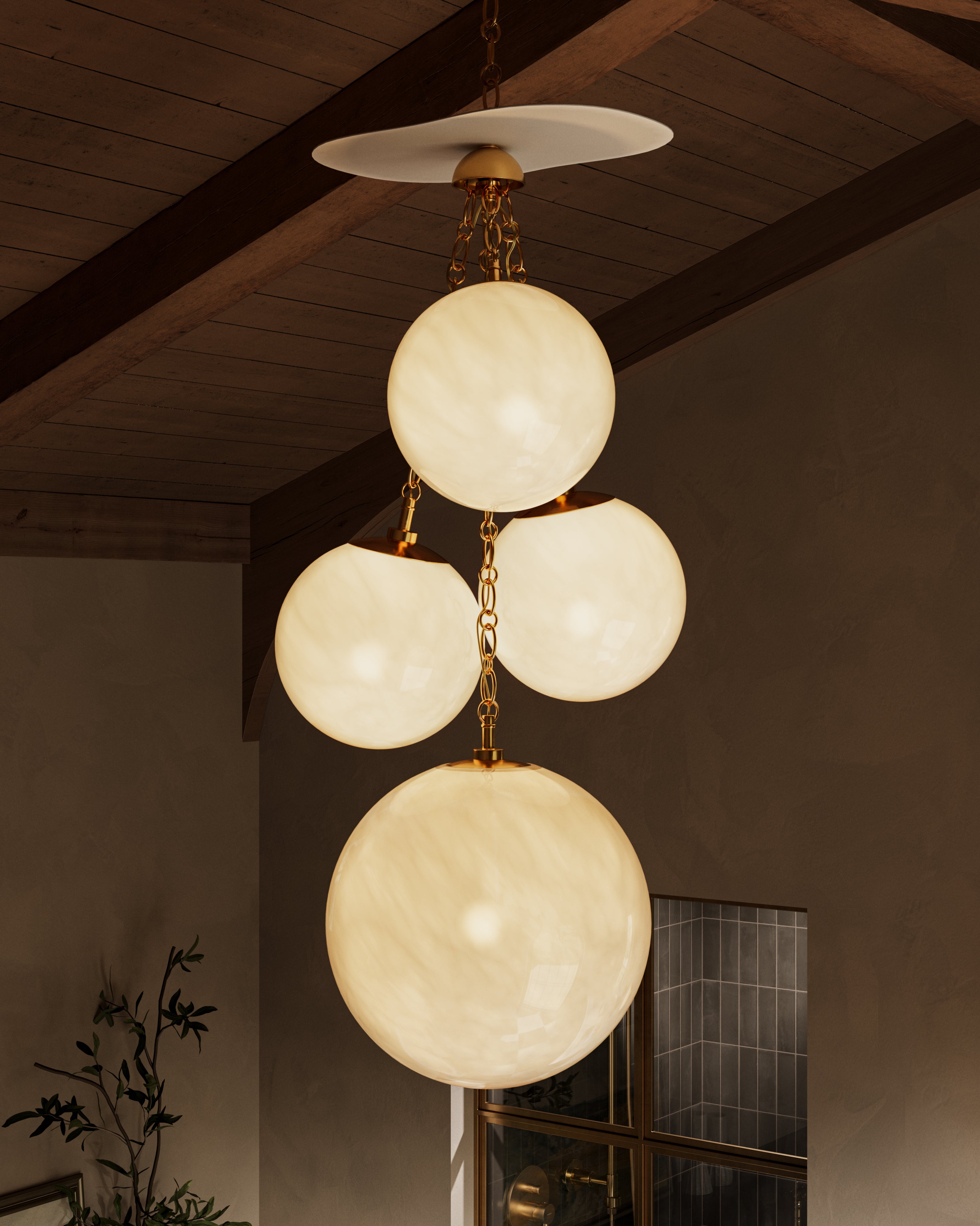 Therese Pendant In Vintage Brass