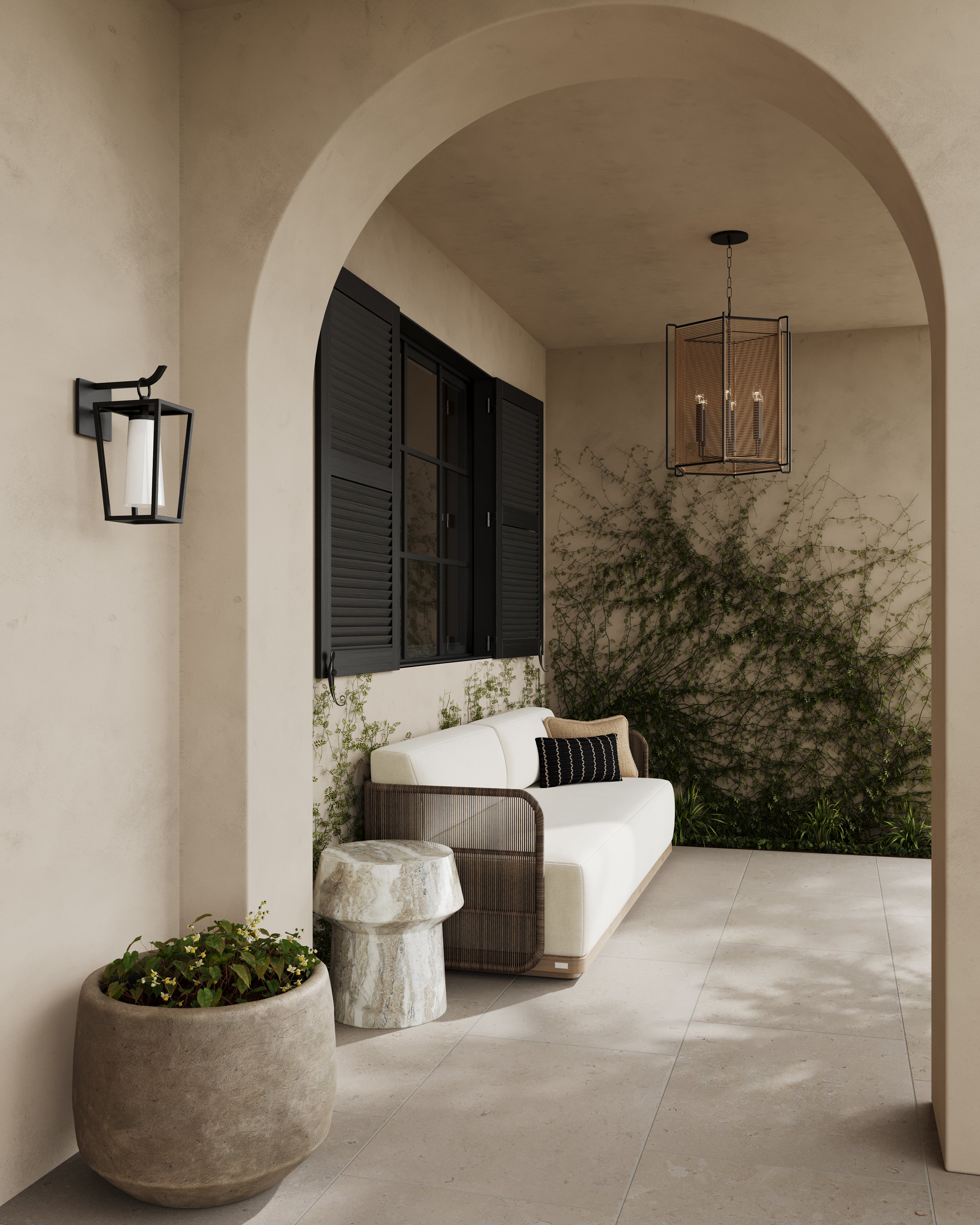 Wilder Exterior Wall Sconce In Textured Black