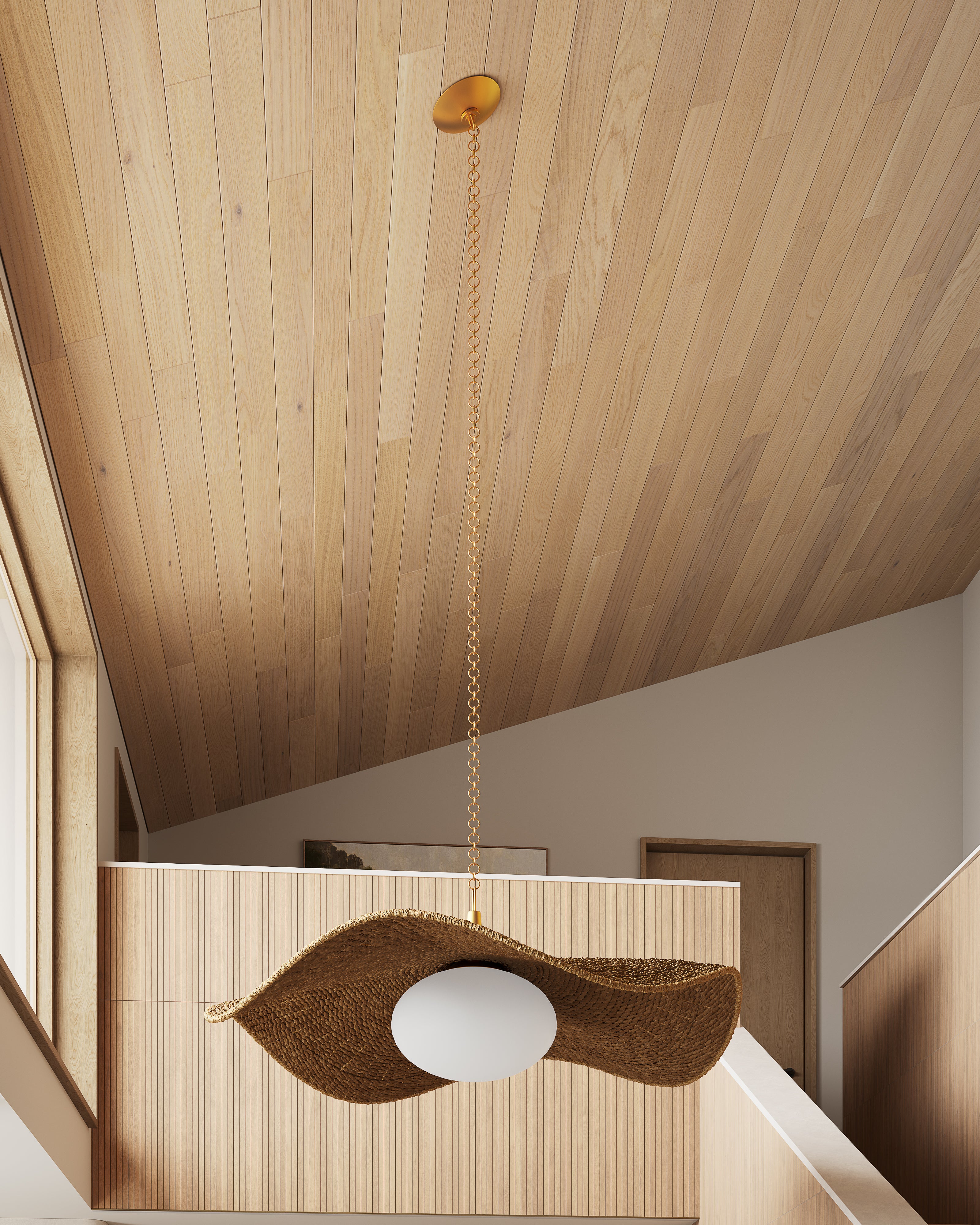 Brie Chandelier in Vintage Gold Leaf