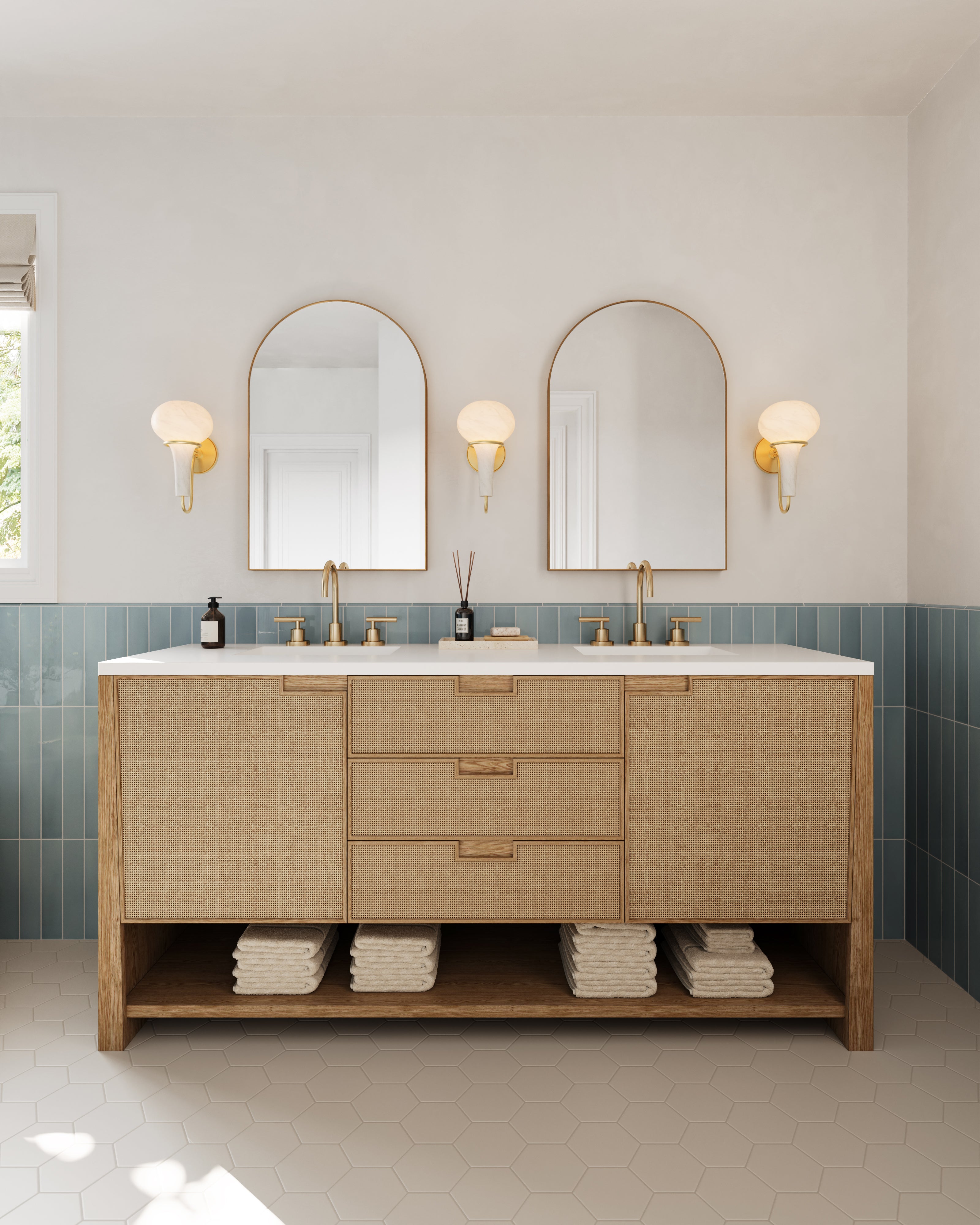 Maisie 0.5x8 Jolly Glossy Porcelain Tile in Ocean