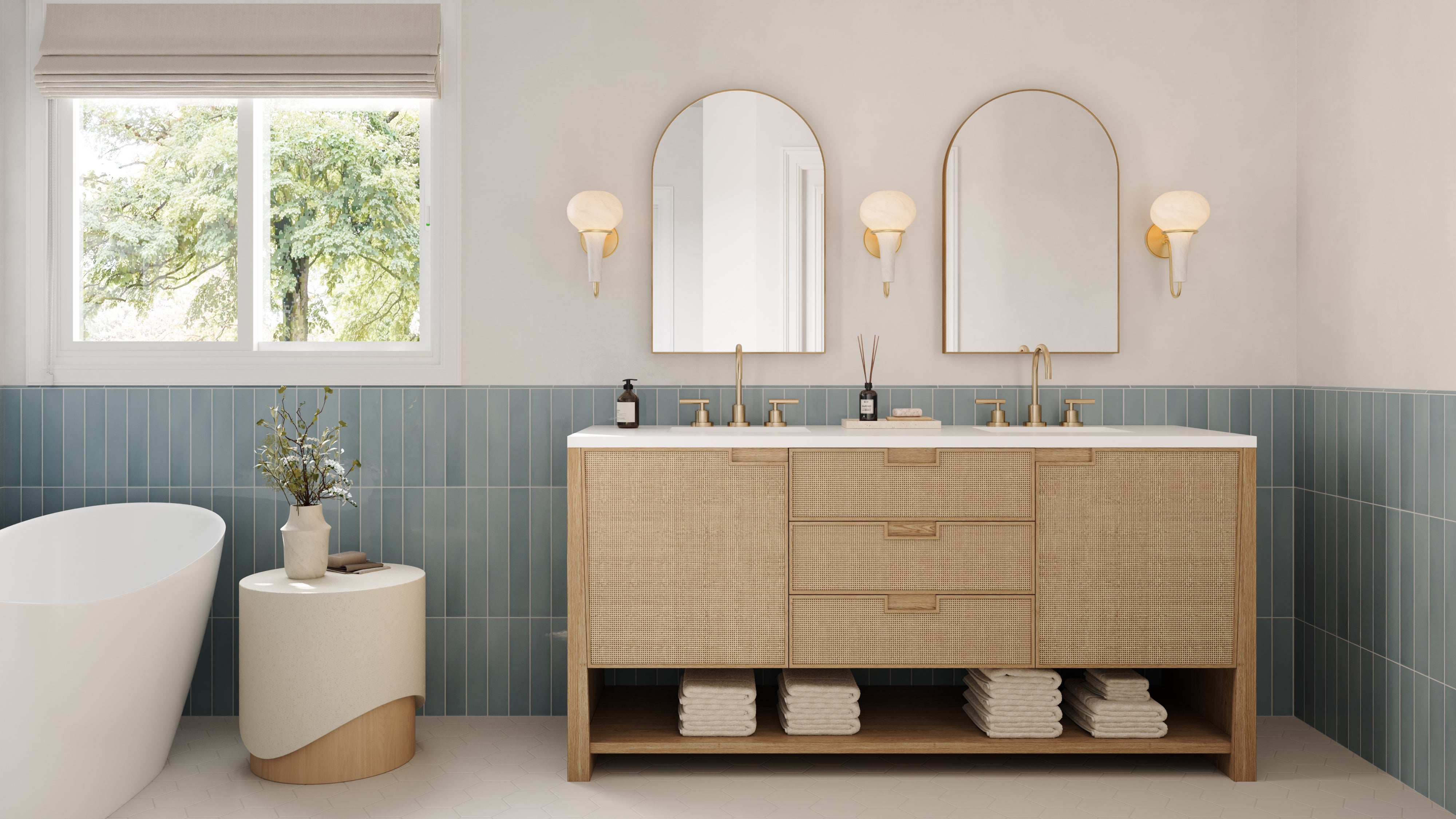 Maisie 0.5x8 Jolly Glossy Porcelain Tile in Ocean