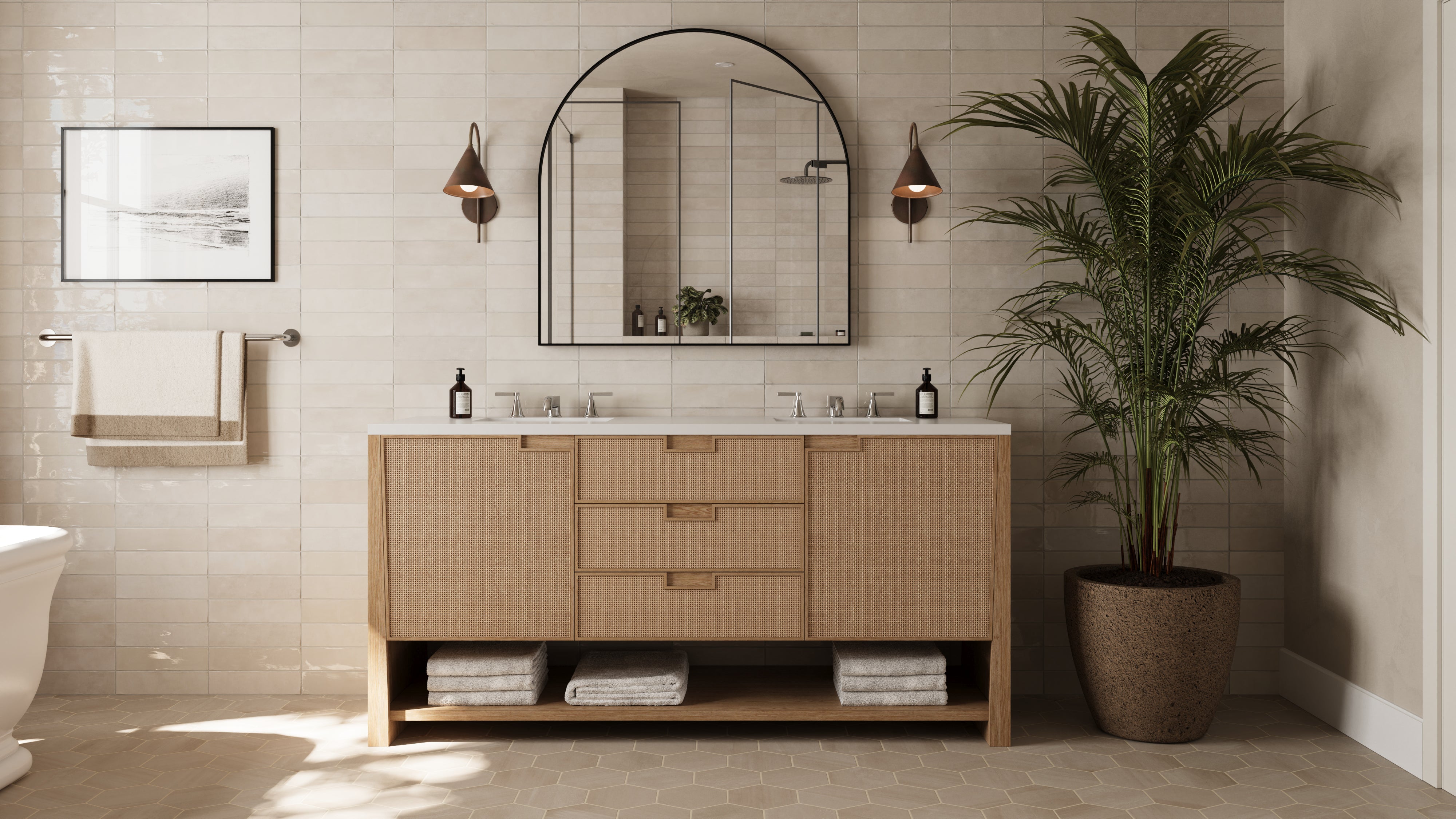 Claire 3x12 Glossy Ceramic Tile in Eggshell