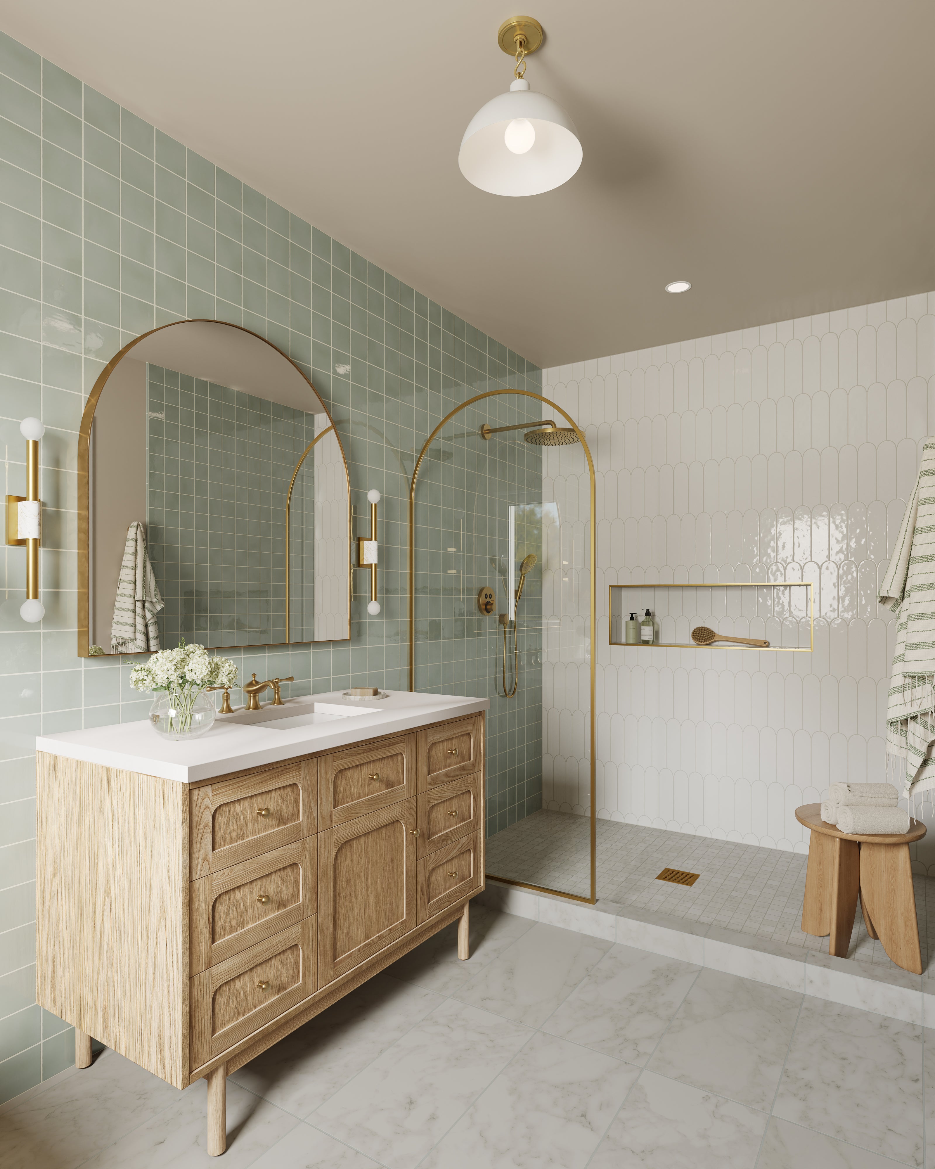 Maisie 4x4 Glossy Ceramic Tile in Pistachio