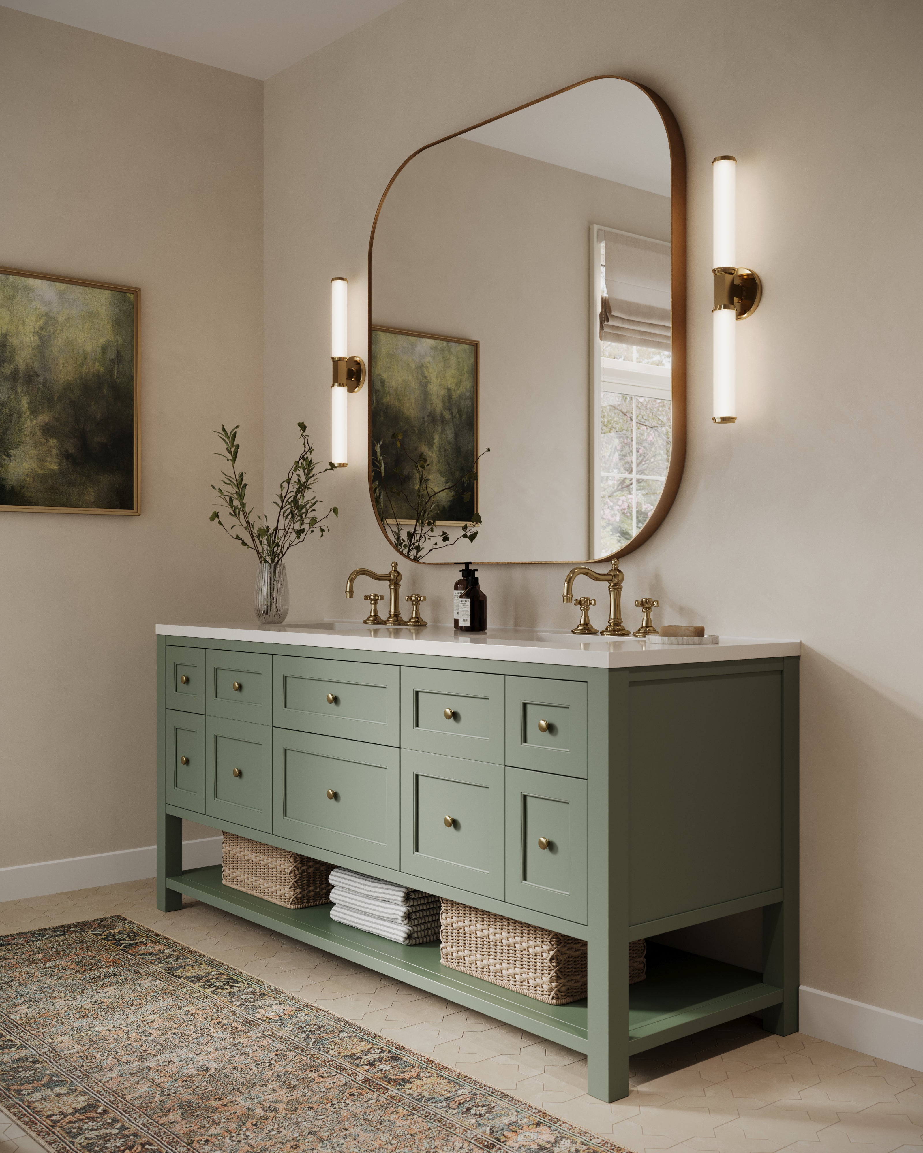 Maguire Wall Sconce in Aged Brass