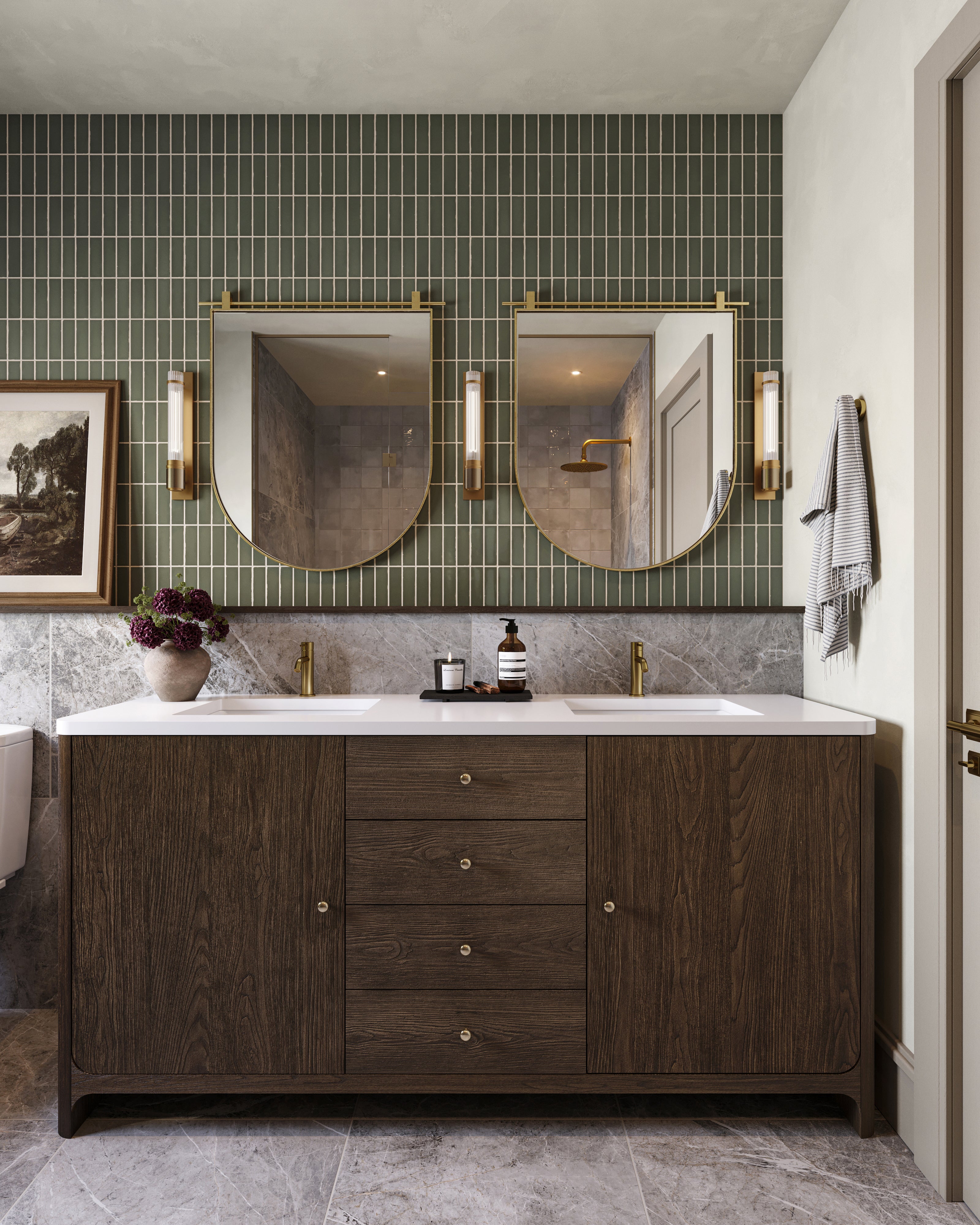 Dani 1.6x5 Matte Ceramic Tile in Sage