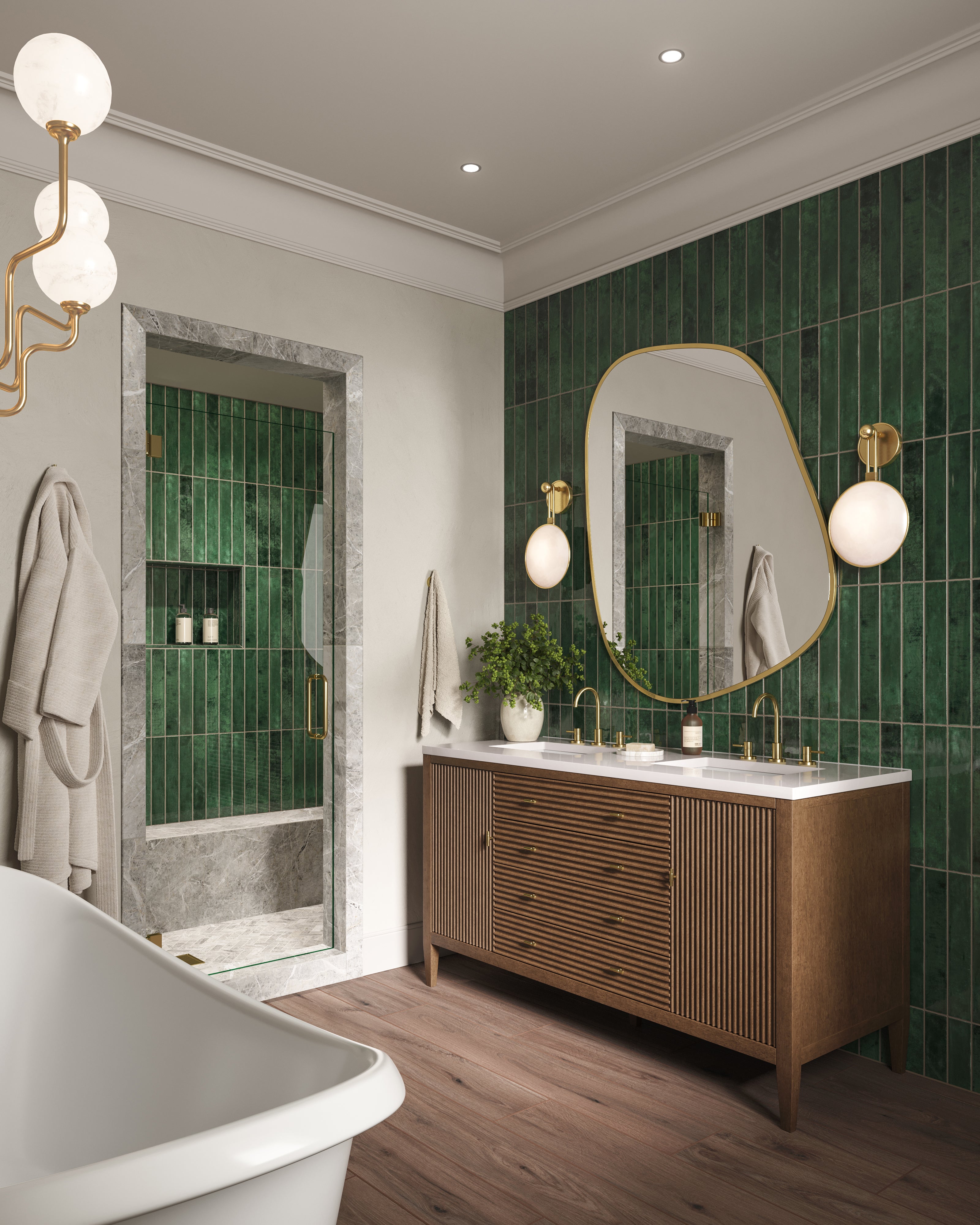 Preston 8x48 Matte Porcelain Tile in Chestnut