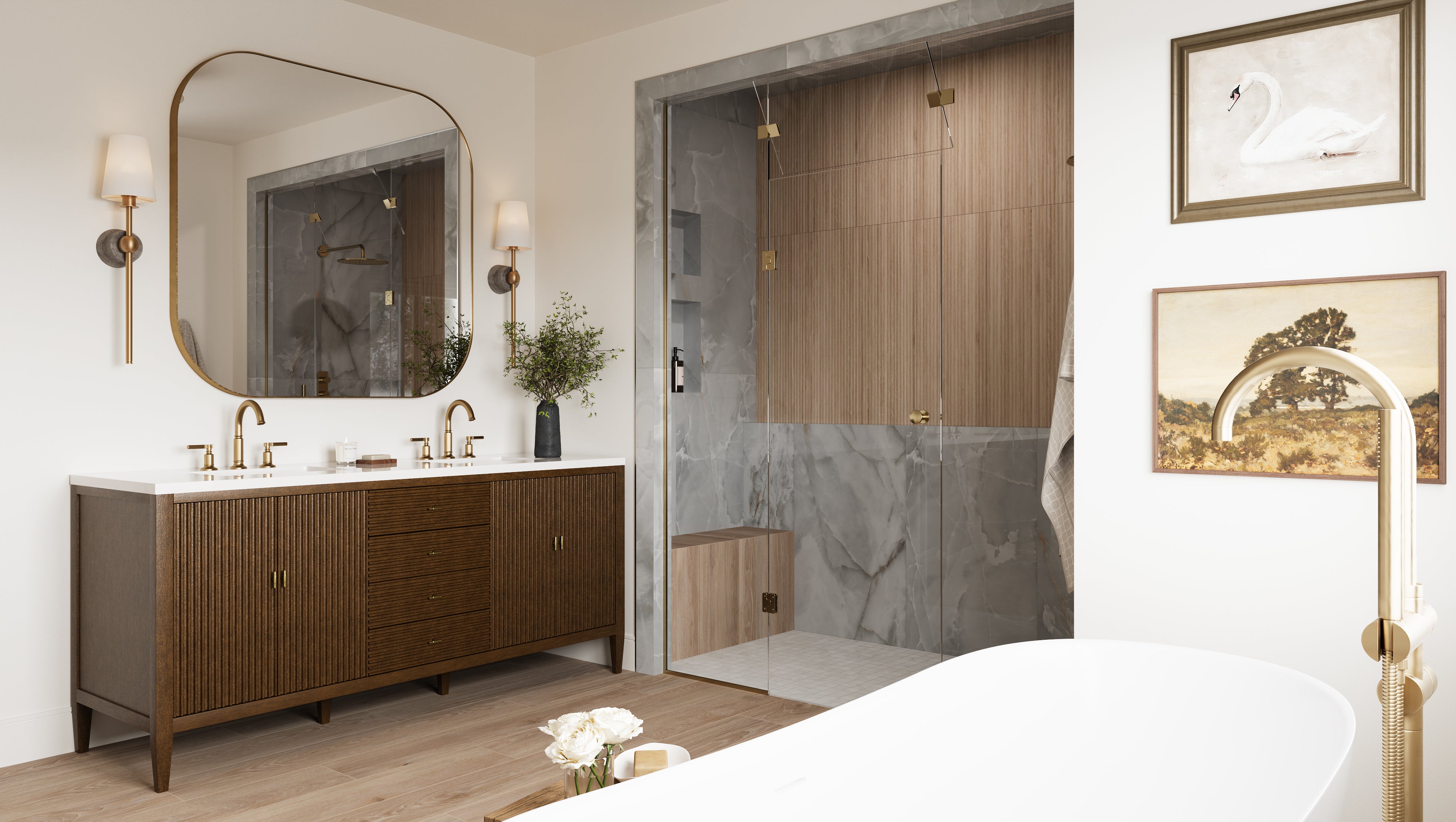 Astrid 24x48 Polished Porcelain Tile in Slate