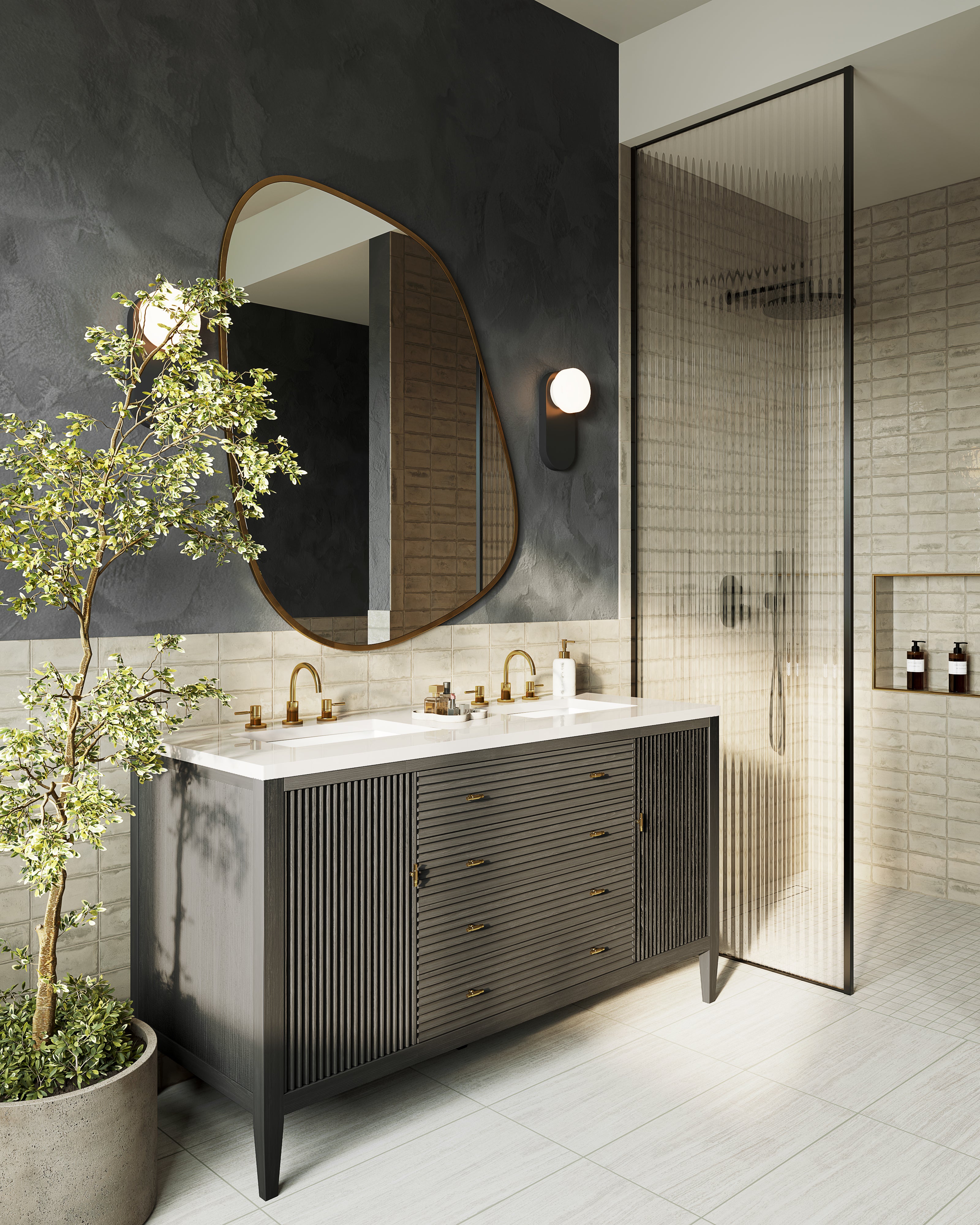 Graham 3x6 Glossy Ceramic Tile in Mushroom