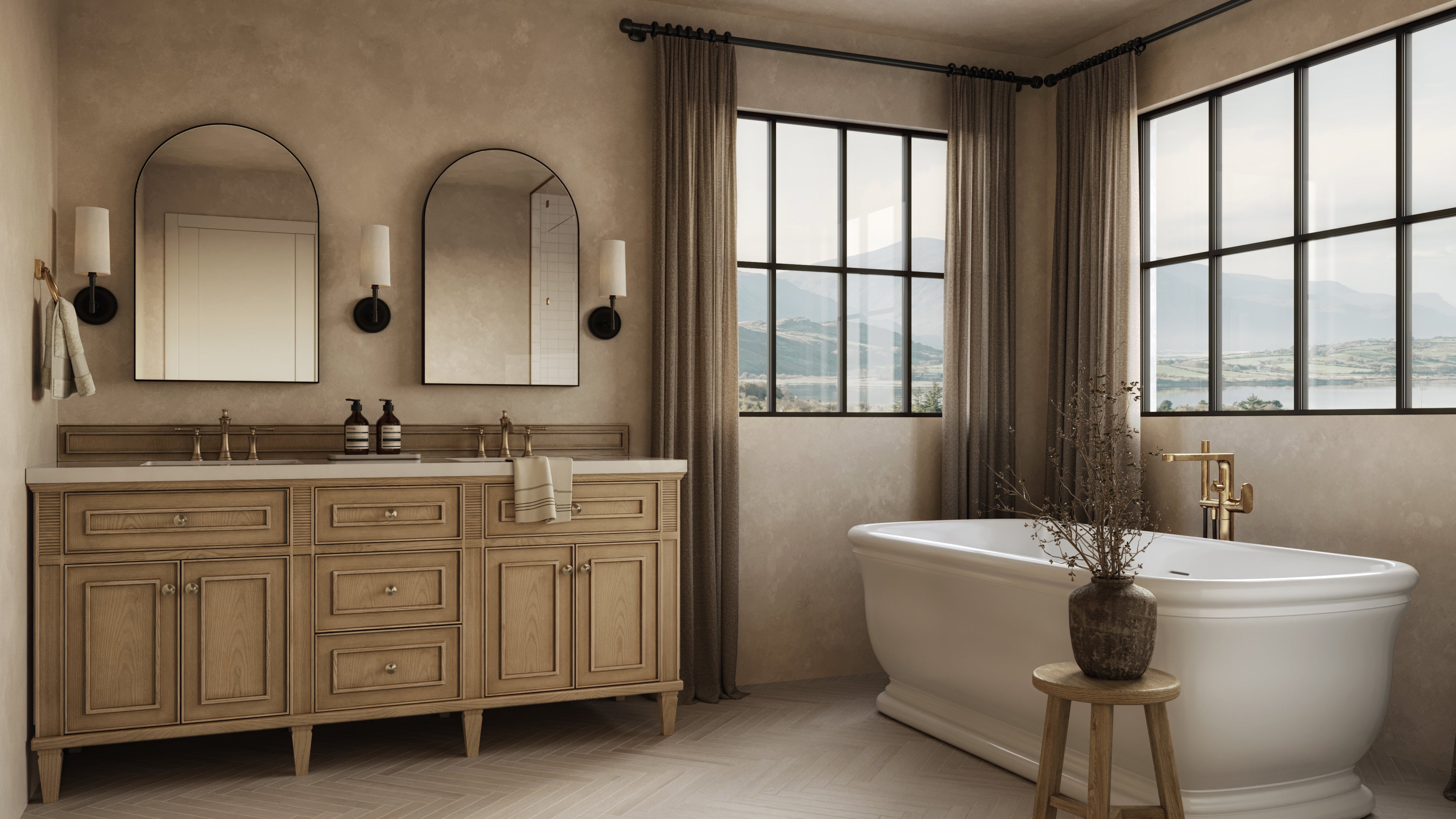 Catalina 2x16 Matte Porcelain Tile in Mushroom