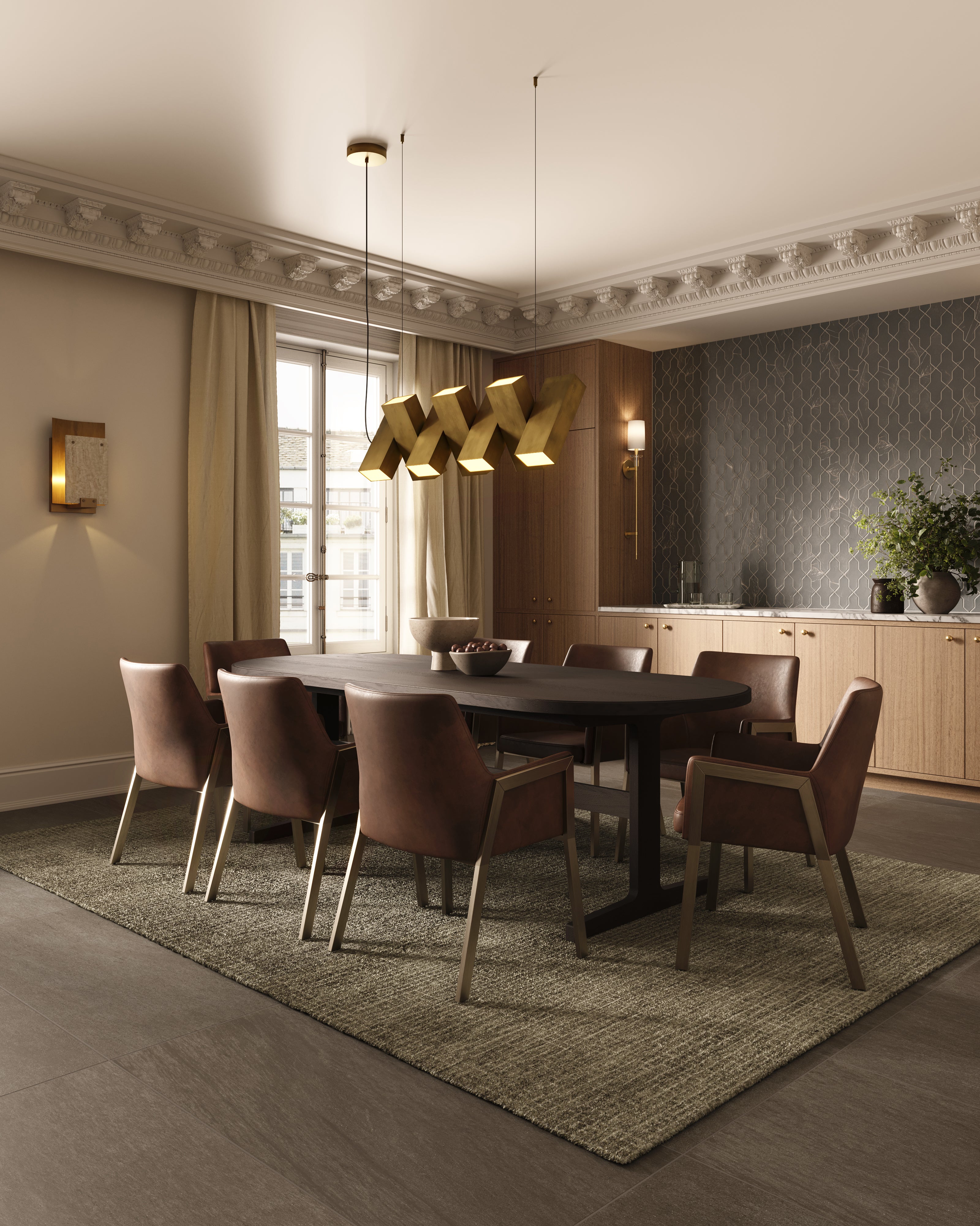 Gideon Dining Chair in Brown