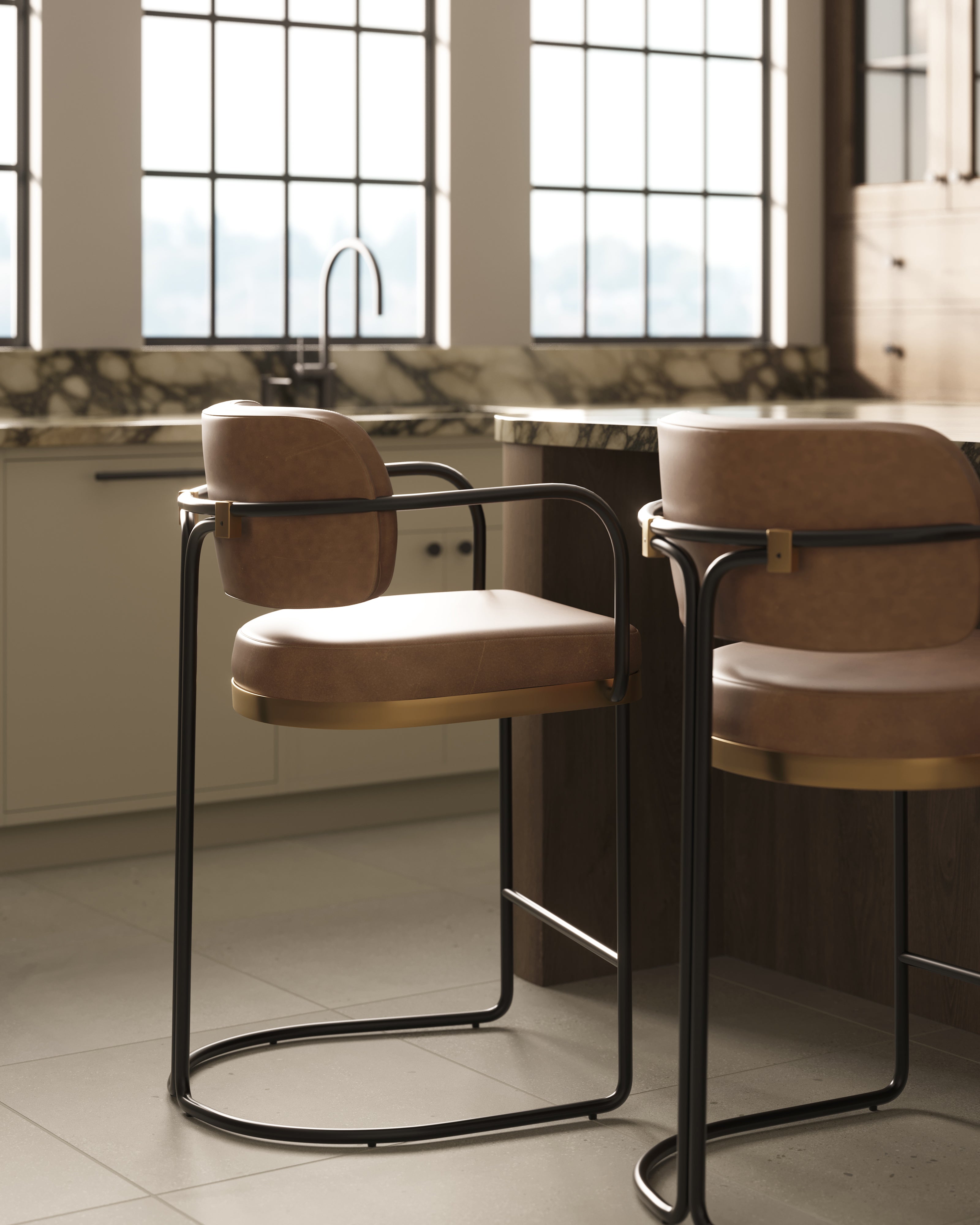 Sloane 24x24 Matte Porcelain Tile in Sandstone