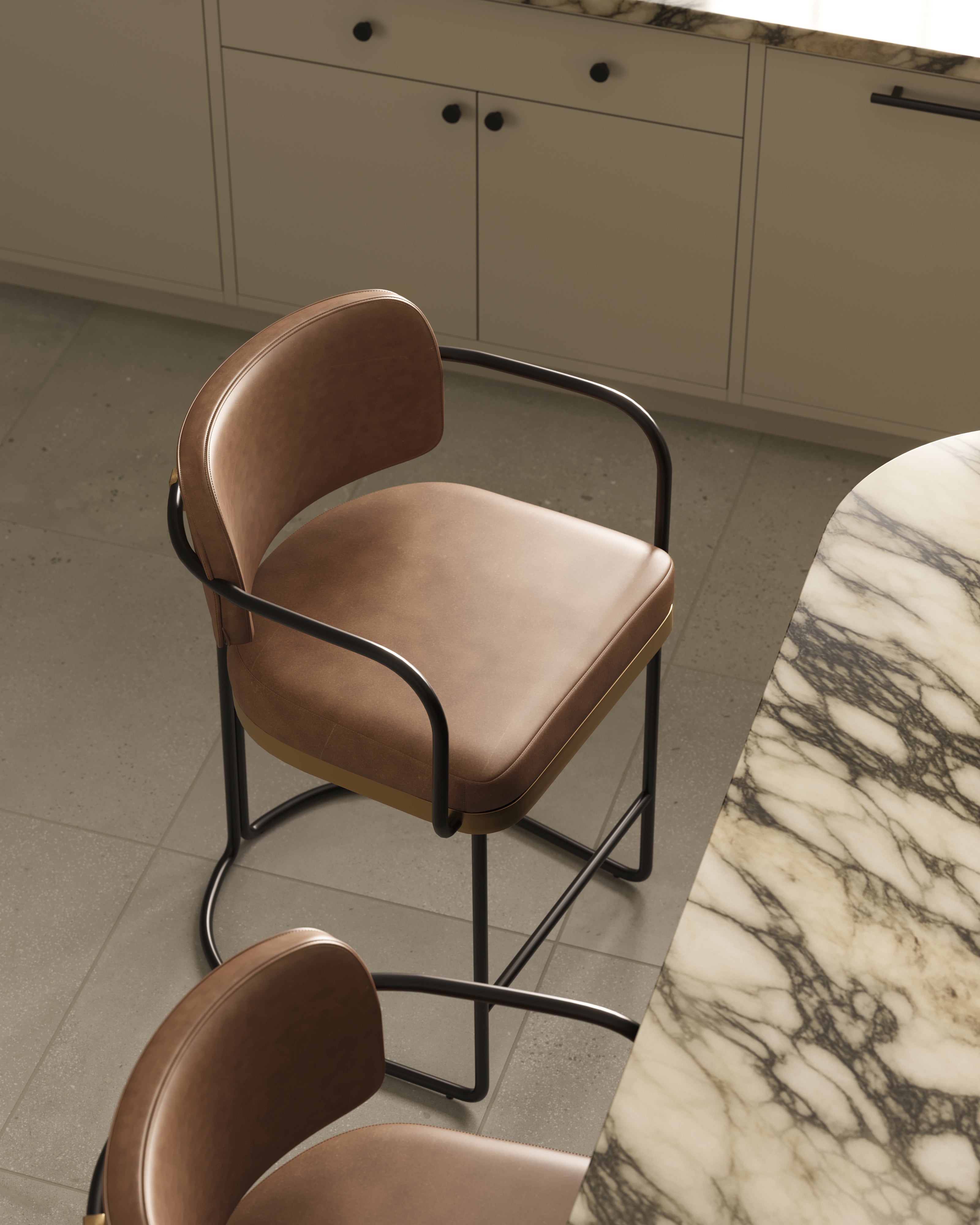 Bower Counter Stool in Brown