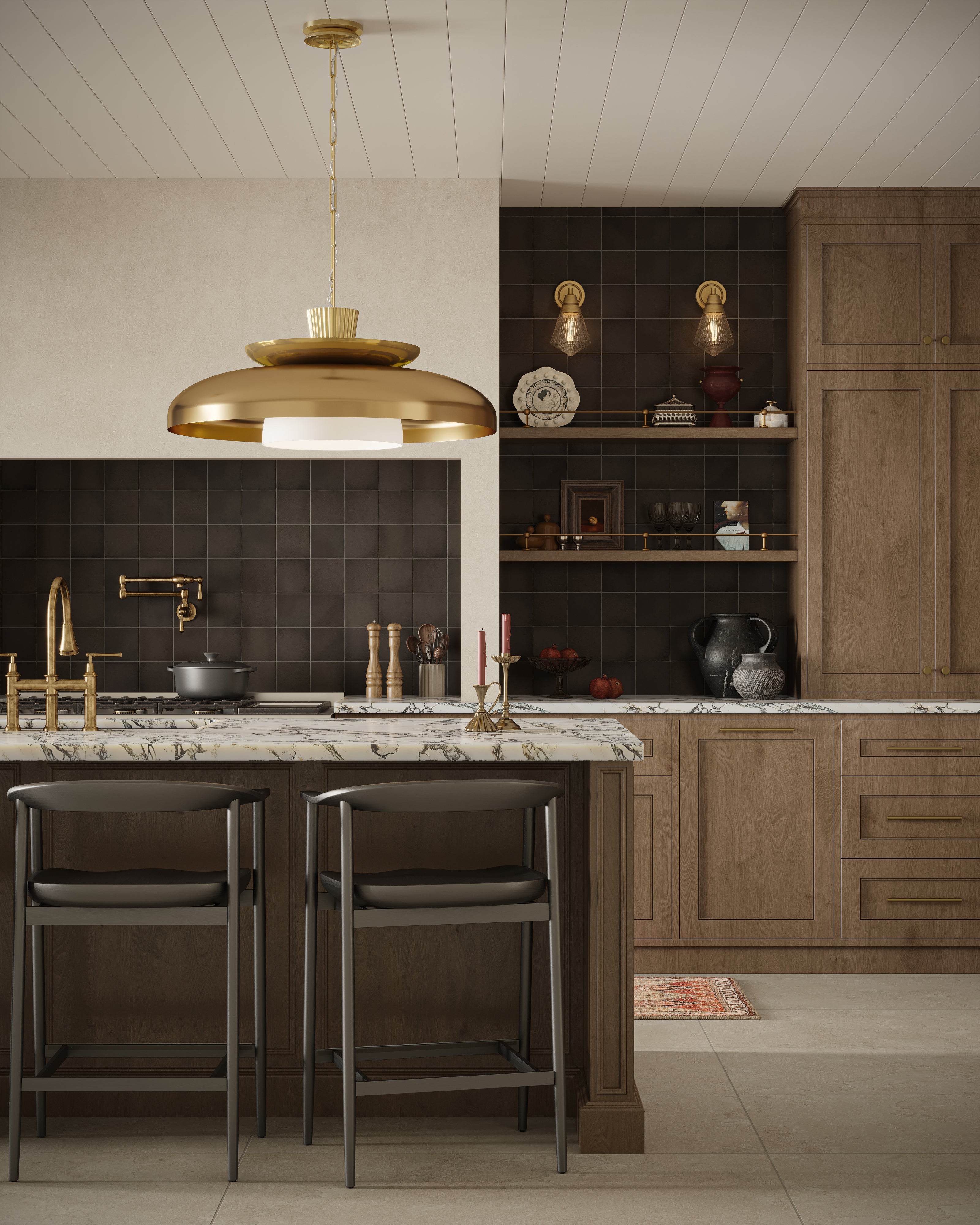 Irene 6" 1 Light Wall/Vanity Light in Vintage Brass/Prismatic Glass